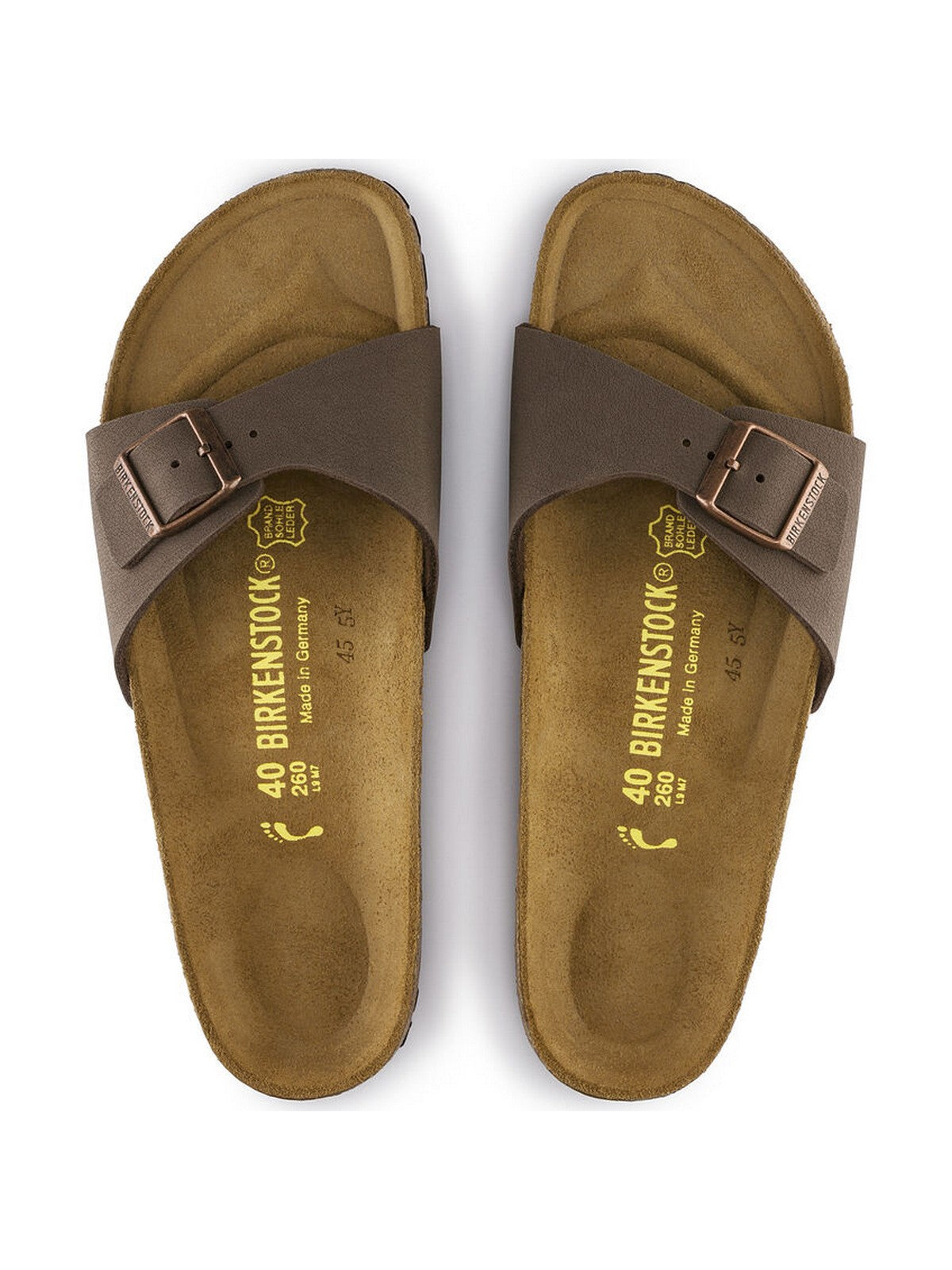 BIRKENSTOCK Sandalo Unisex adulto Madrid mocca, Birkibuc 040093 MOCCA