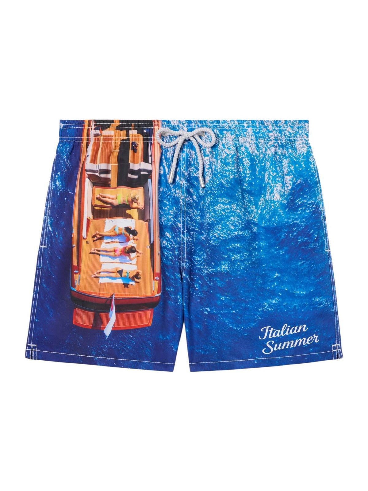 MC2 SAINT BARTH Costume da bagno Uomo  GUSTAVIA PLACED PRINT 08217L RD BOAT VINTAGE LIFE 61
