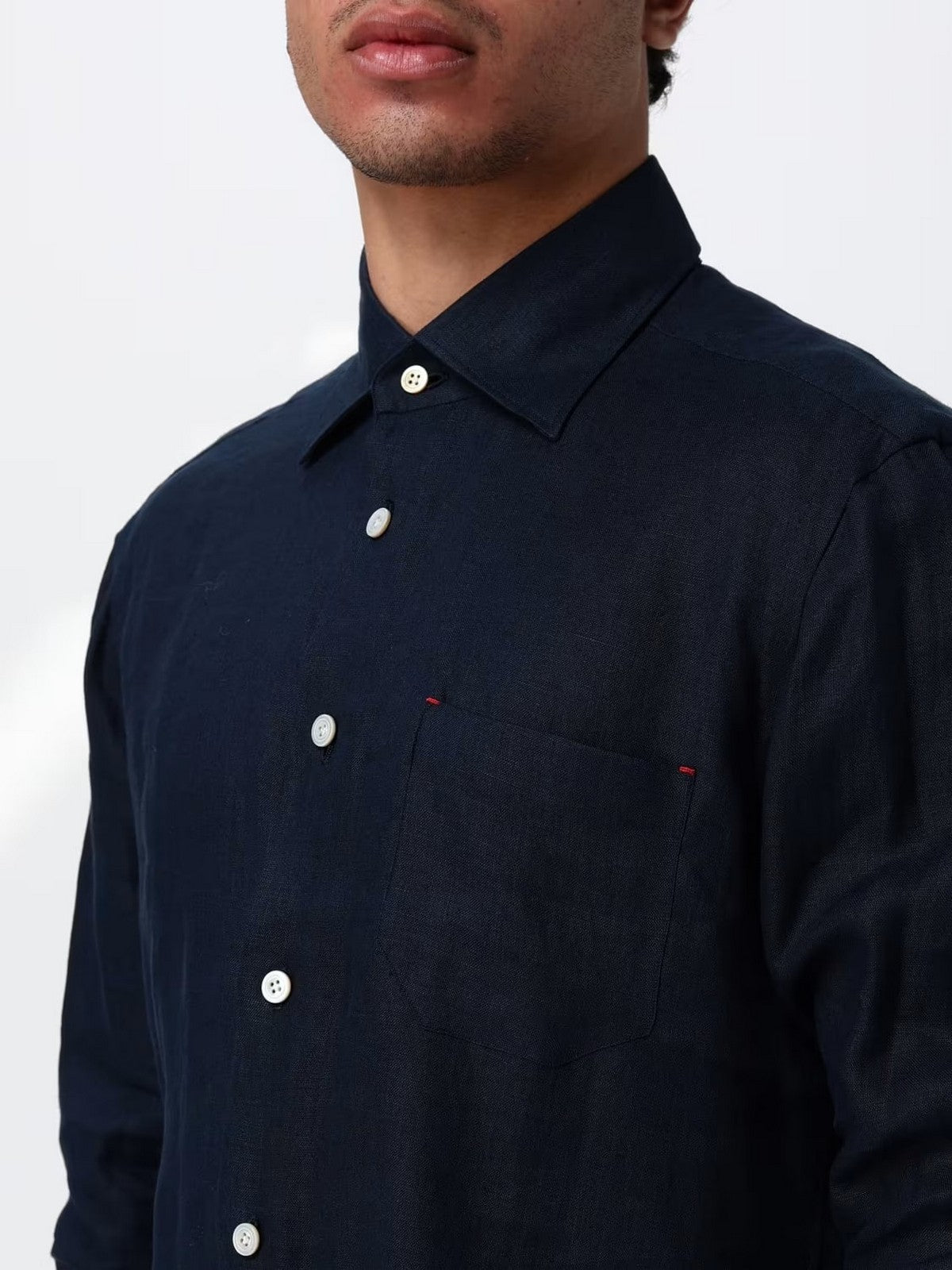 KITON Camicia Uomo  UMCNERH0969001002 NAVY BLUE