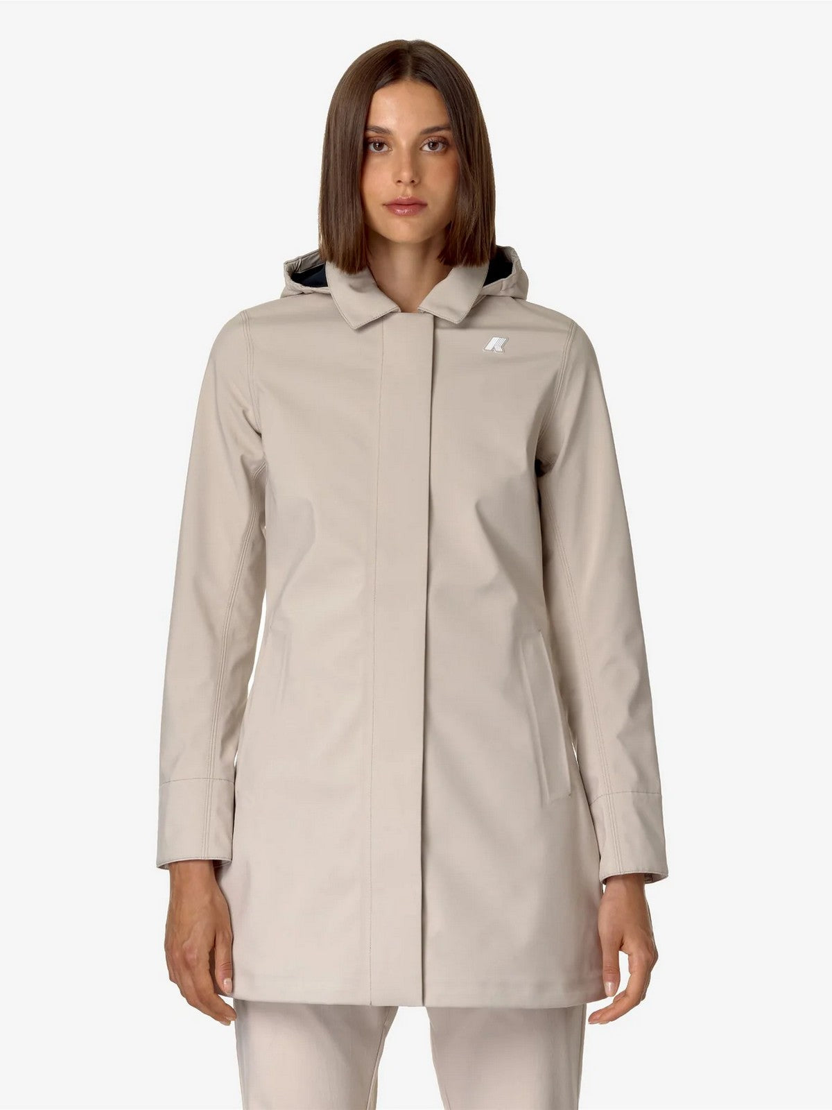 K-WAY Giubbino Donna Mathy bonded K2148BW ATC Beige gioboutiqueweb