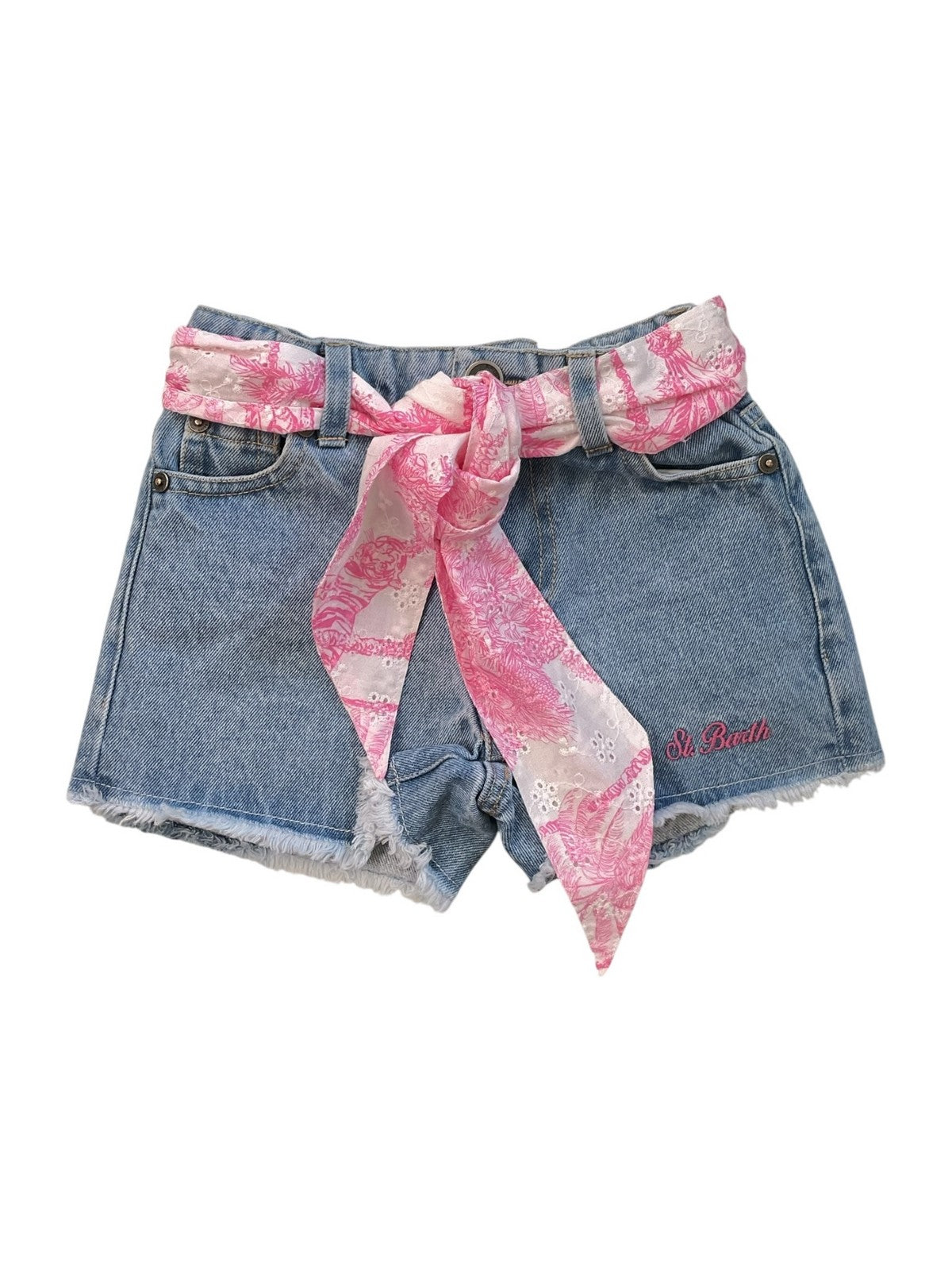 MC2 SAINT BARTH Pantaloncino Bambine e ragazze  KIKO JR 03337L DENIM SANGALLO FLEUR OCEANIA 2101