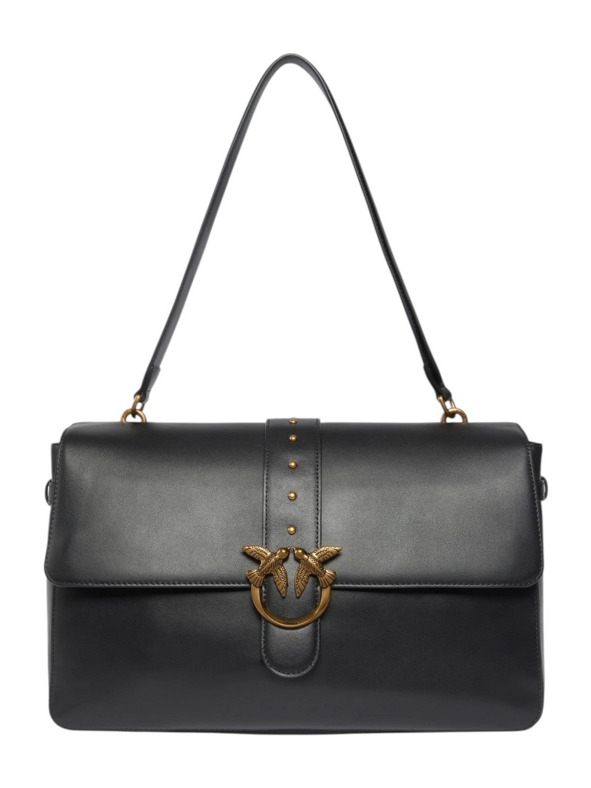 PINKO Borsa Donna LOVE ONE EXTRA SLOUCHY VITELLO 105067-A0QO Z99Q NERO-ANTIQUE GOLD