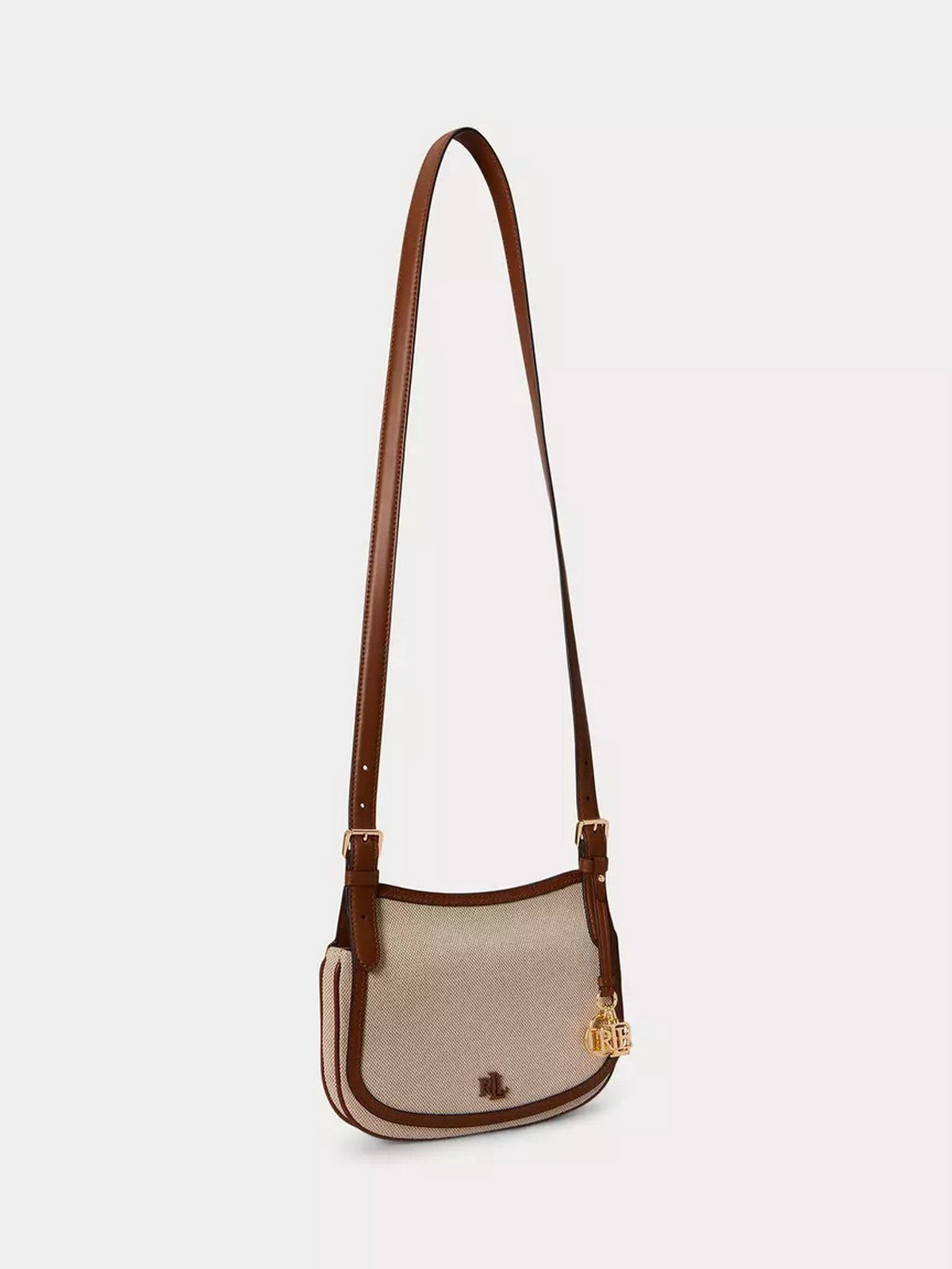 LAUREN RALPH LAUREN Borsa Donna MARCY CRSBDY-CROSSBODY-MEDIUM 431P10512 001 NTRL/BUFF CANVAS/LAUREN TAN