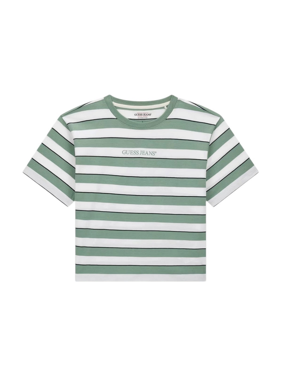 GUESS T-shirt Donna GJ SS CN BOXY STRIPE TEE W6RI19 K8HM0 S83T SALVIA GREEN STRIPES