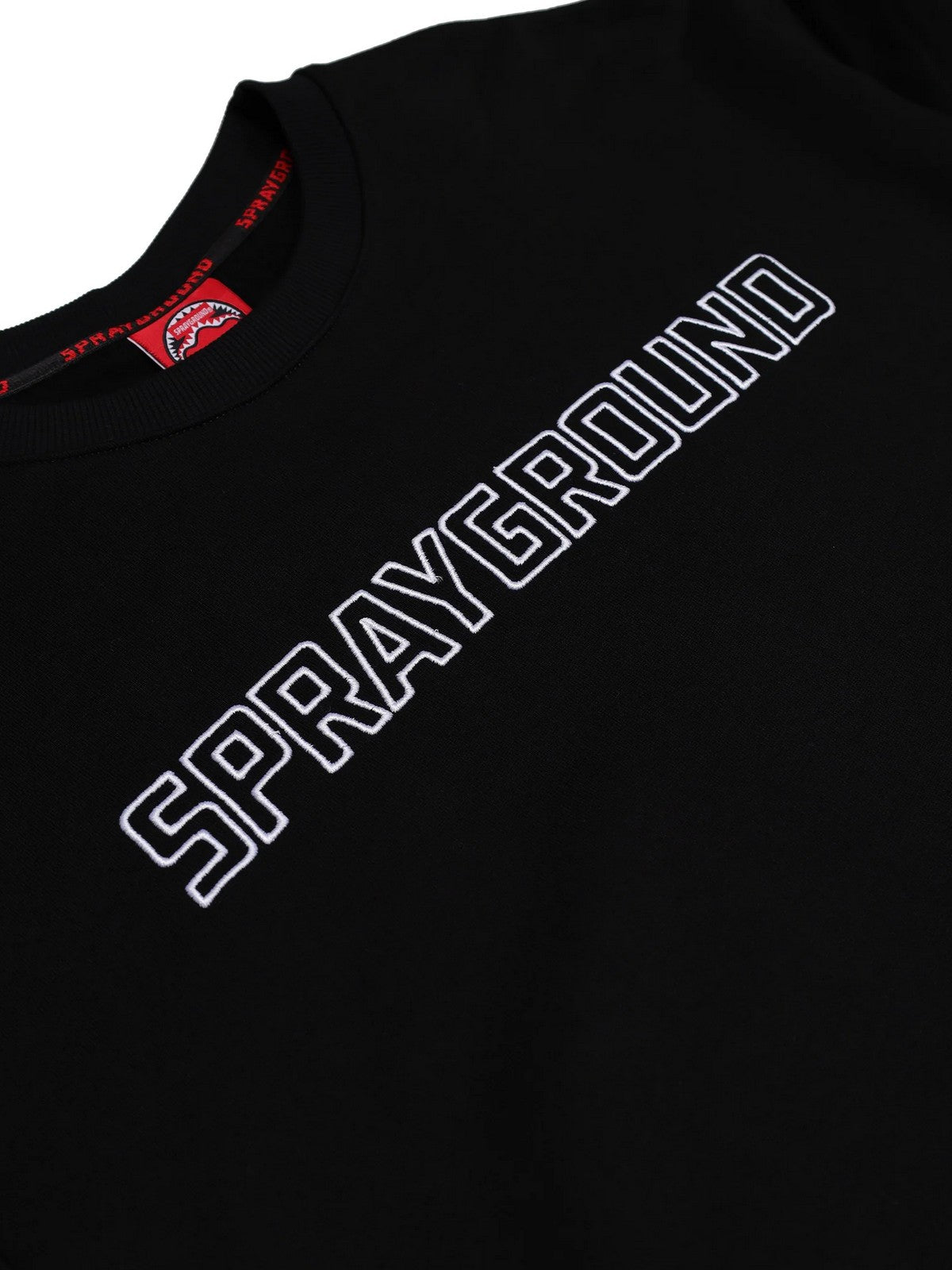 SPRAYGROUND Felpa Uomo BASIC BLK CREWNEK SP827G BLACK