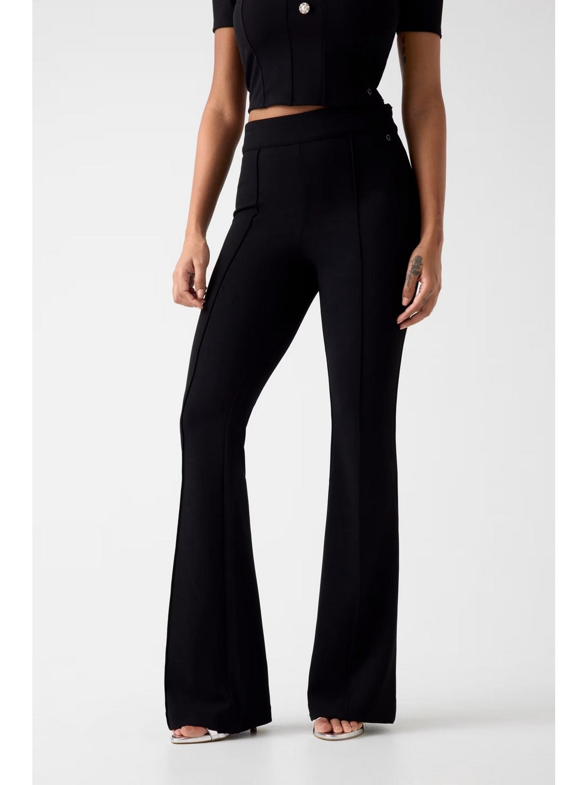 GUESS Pantalone Donna NEW FLARED EVELINA PANT W4YB01 KCBO2 JBLK Jet Black A996
