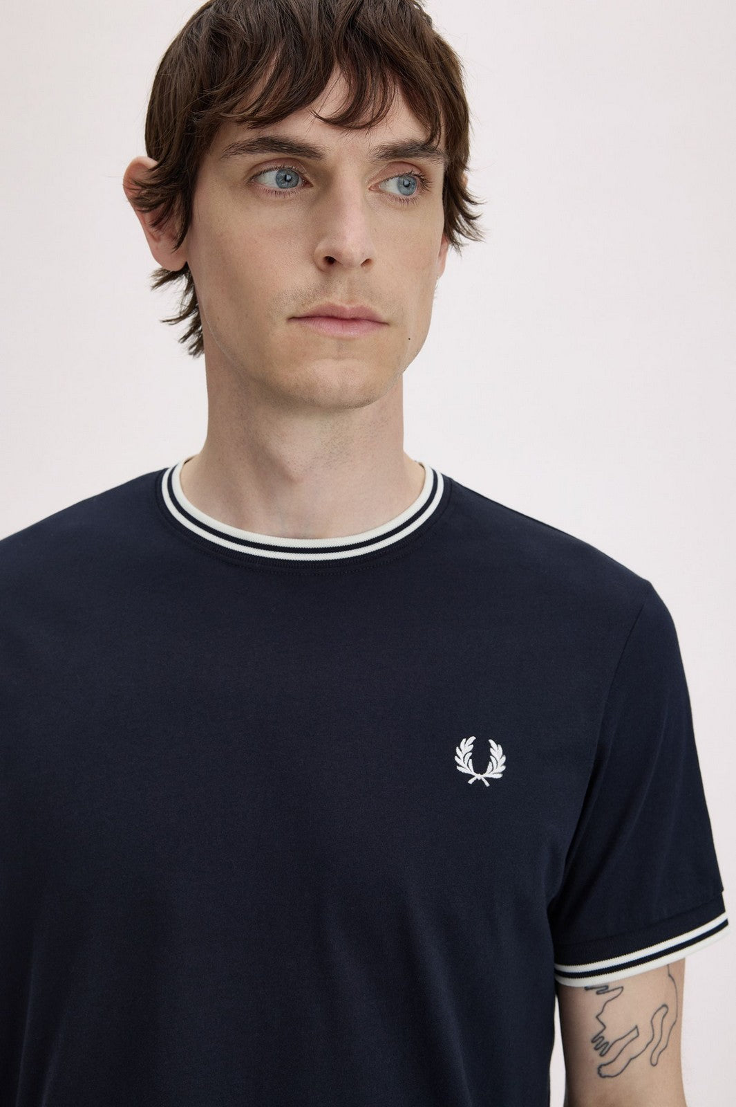FRED PERRY T-shirt Uomo FP TWIN TIPPED T-SHIRT FP-M1588V-57 795 NAVY