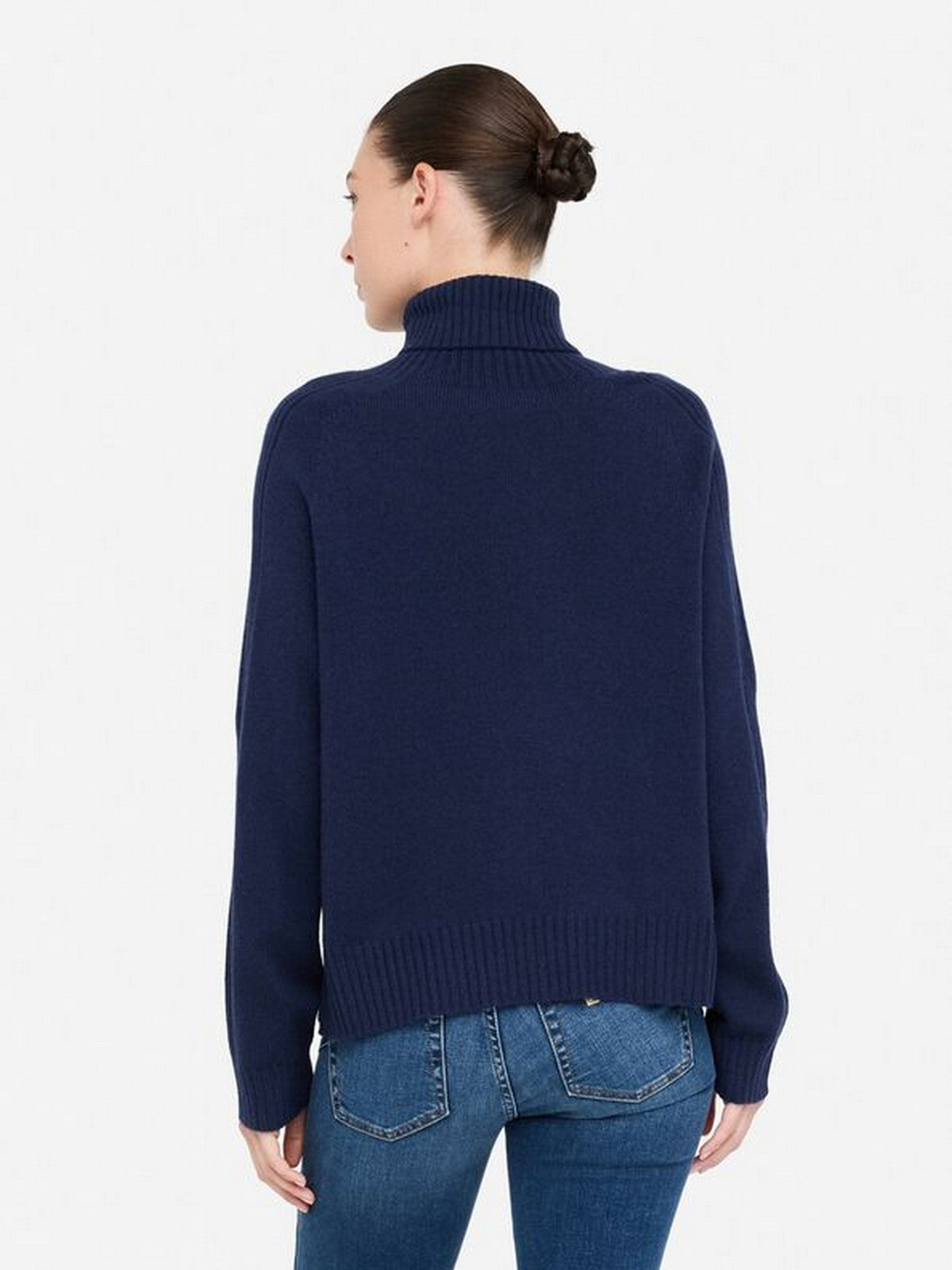 LIU JO WHITE Maglione dolcevita Donna  MF5445MS76L 93932 Navel blue