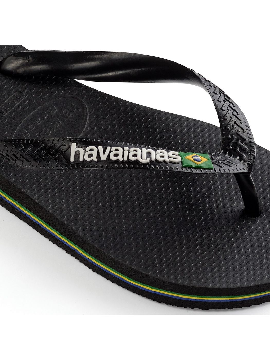 HAVAIANAS Tongs adultes unisexes Hav. Logo Brésil 4110850.1069 Noir