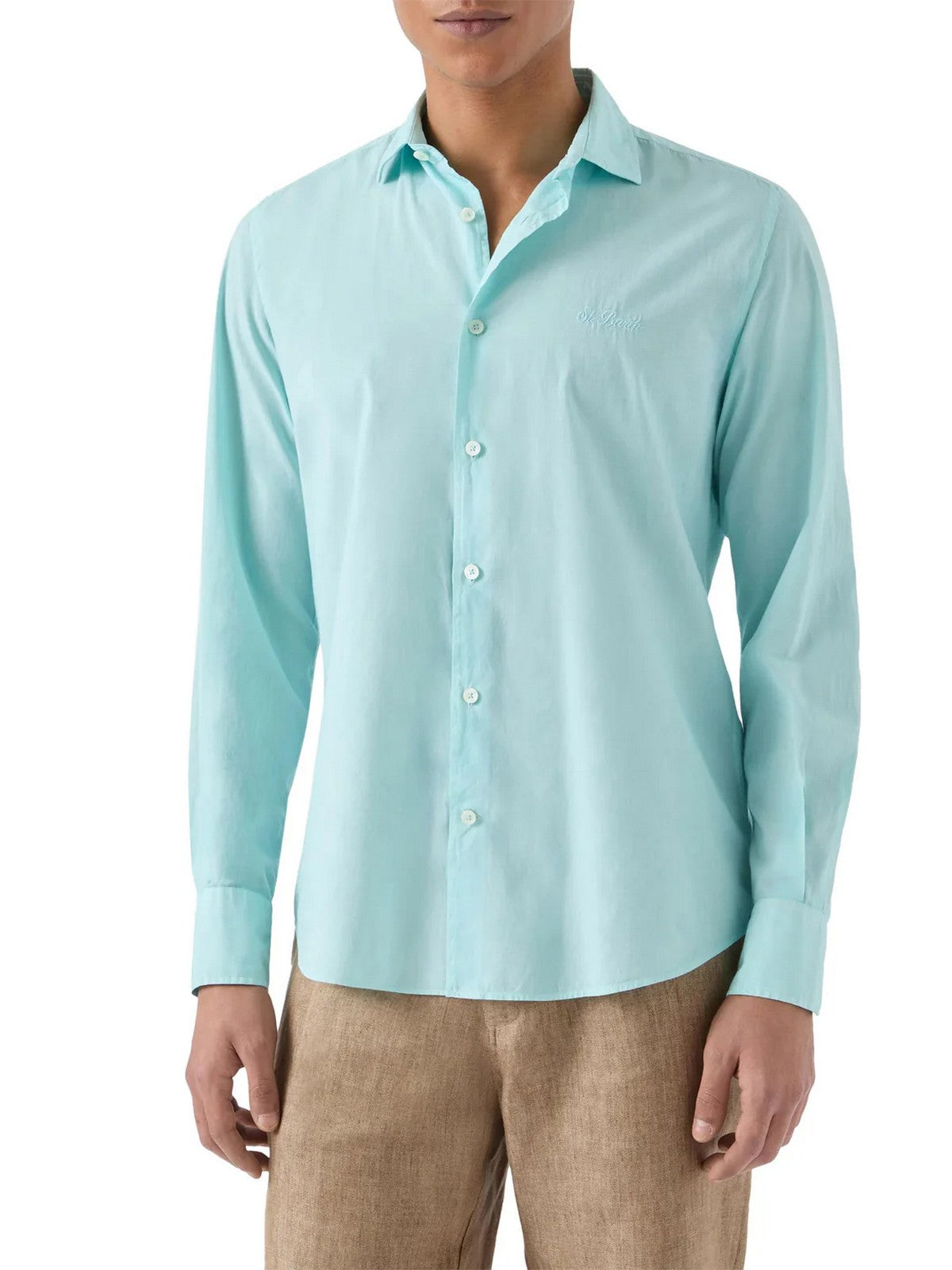 MC2 SAINT BARTH Camicia Uomo  CHEMISE ICE 00424L 56L WATERGREEN gioboutiqueweb