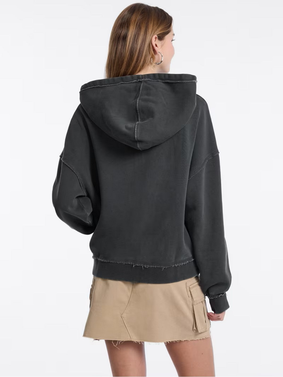 GUESS Felpa Donna GO OS STAR RHINESTONE HOODIE W5BQ28 K4110 JTMU JET BLACK MULTI