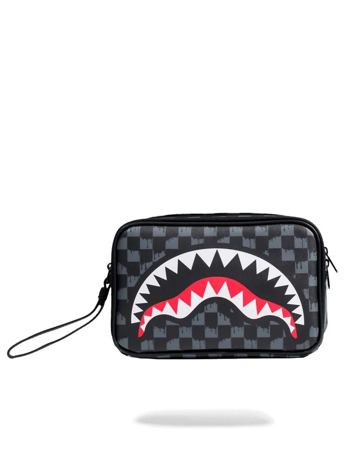 SPRAYGROUND Pochette Uomo DRIP CHECK SHARK TOILETRY BRICK 910B6570NSZ Grigio