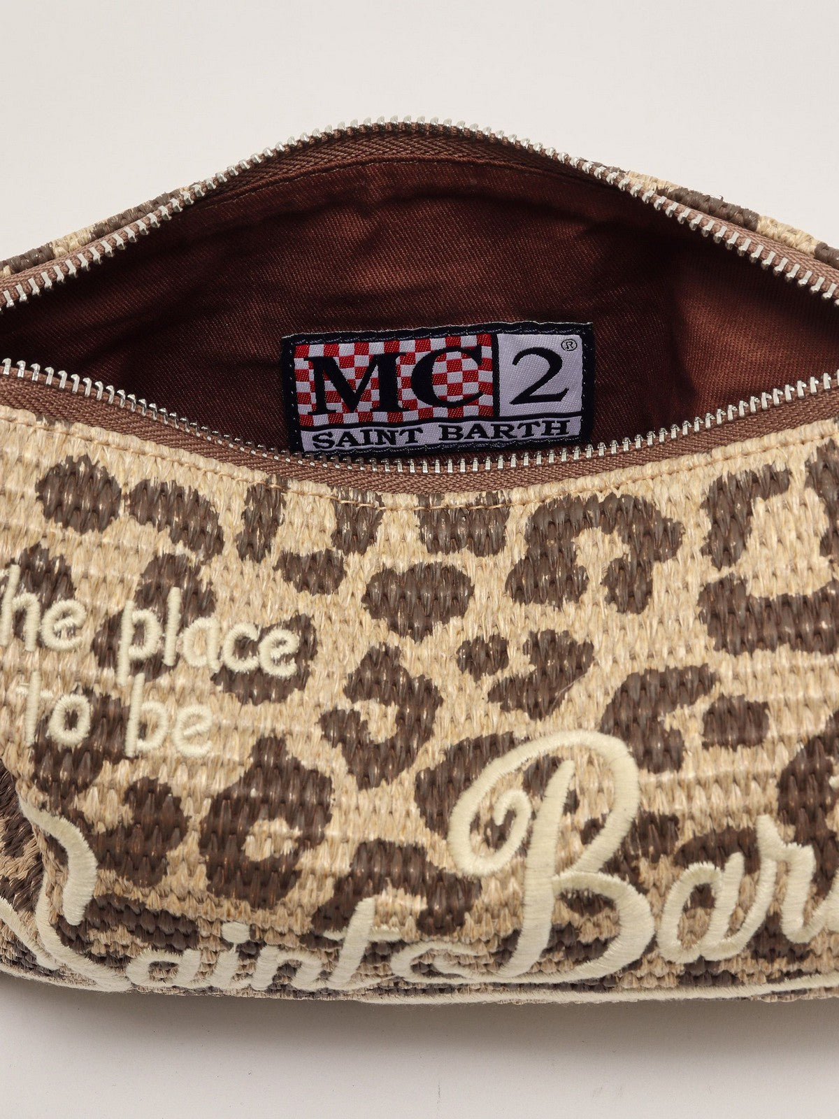 MC2 SAINT BARTH Borsa Donna  PARISIENNE STRAW 00349L LEOPARD 18 EMB