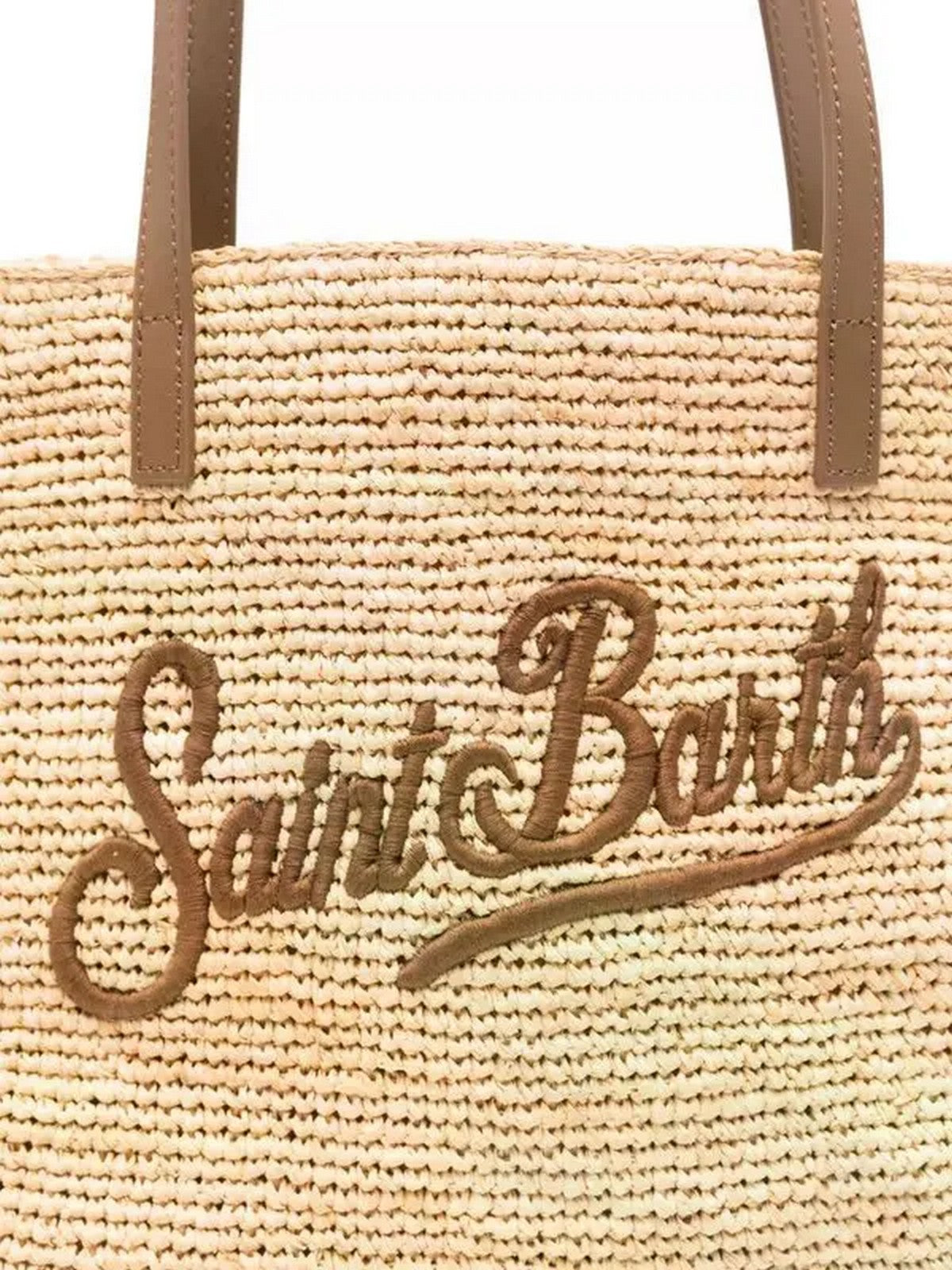 MC2 SAINT BARTH Borsa Donna  RAFFIA CITY MID 00358L 1118 LEATHER EMB