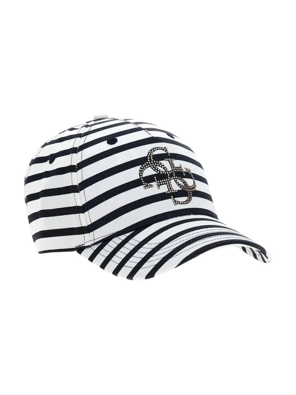 GUESS Cappello Donna CECILIA STRIPED MARINA BASEBAL W6GZ05 W2108 SM1L BLACKENED BLUE AND W