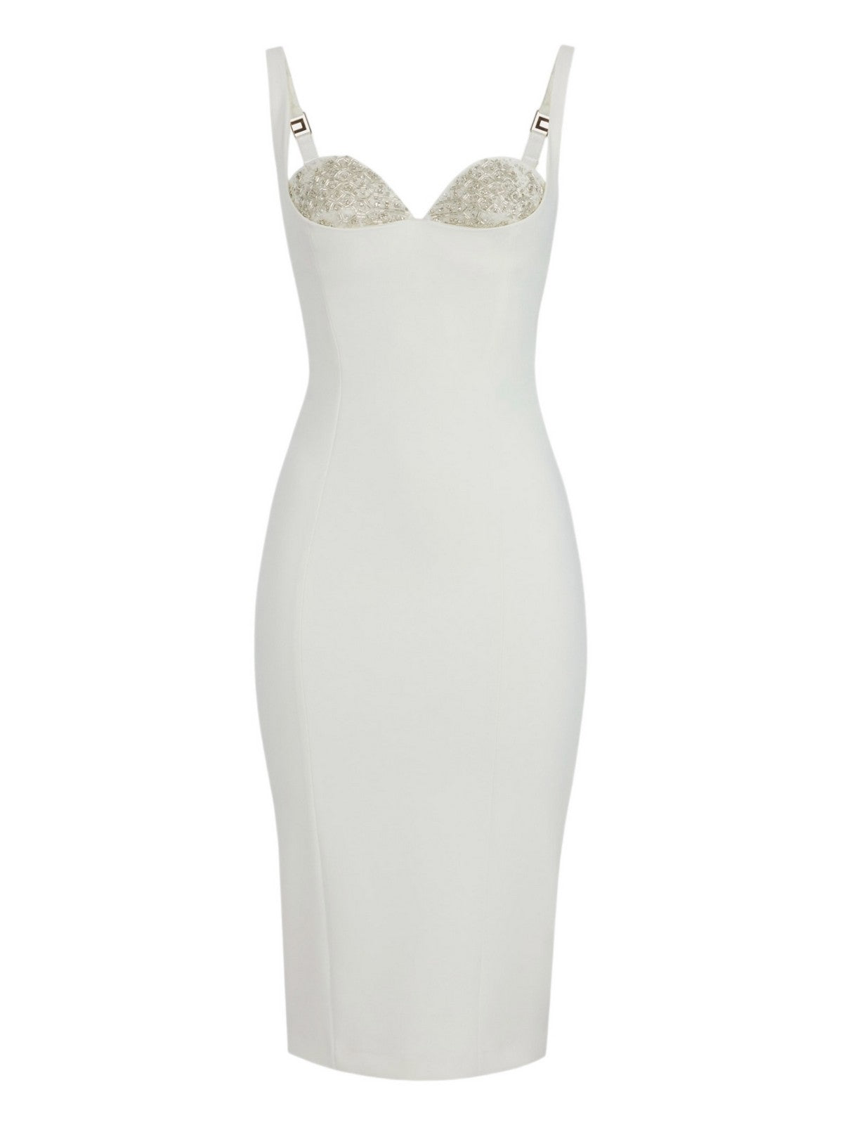 ELISABETTA FRANCHI Frauenkleid AB83557E2 360 Elfenbein