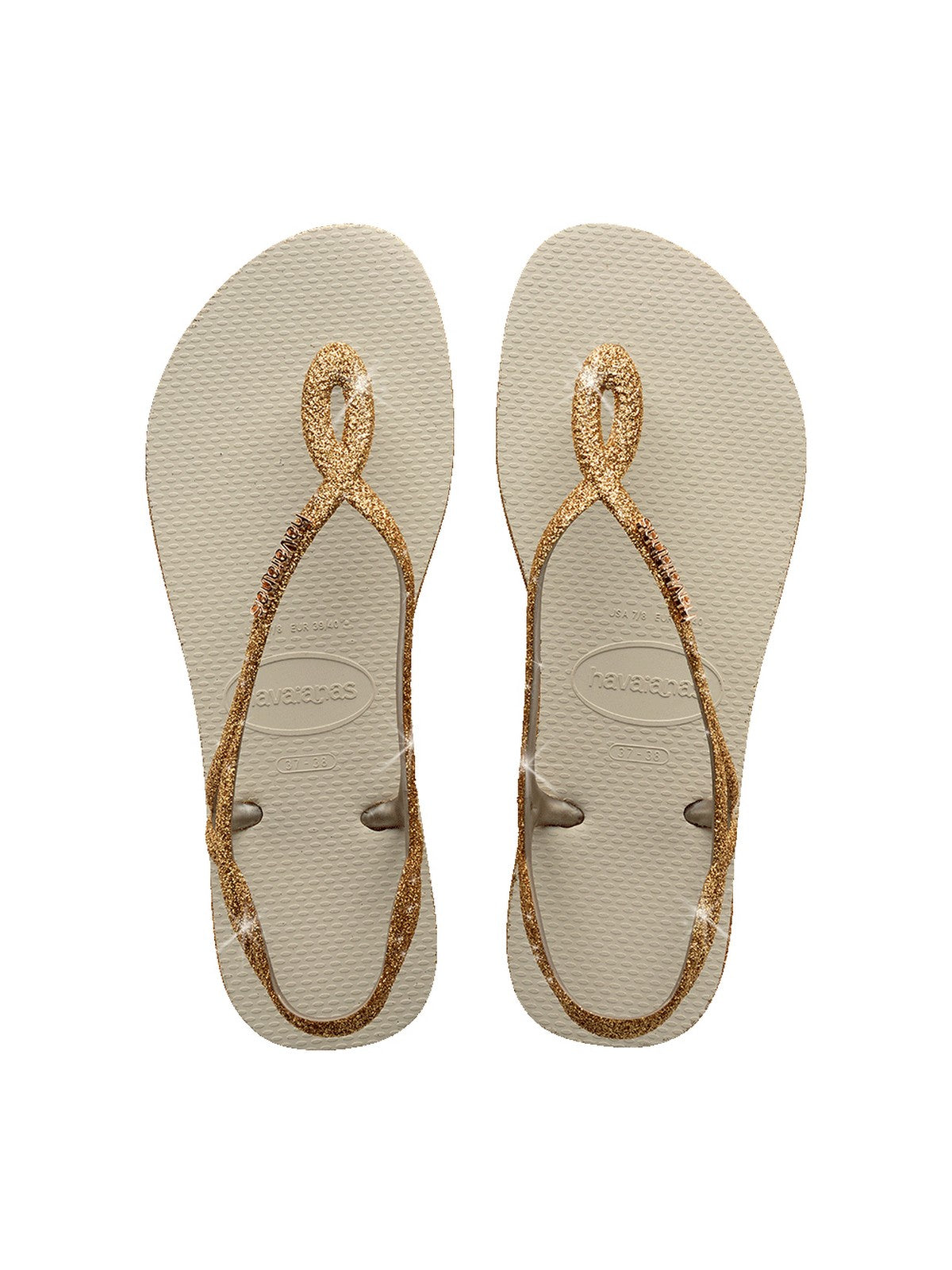 Havaianas Flip Flops Frau hav. Sparkle Luna 4148065.0121 Beige