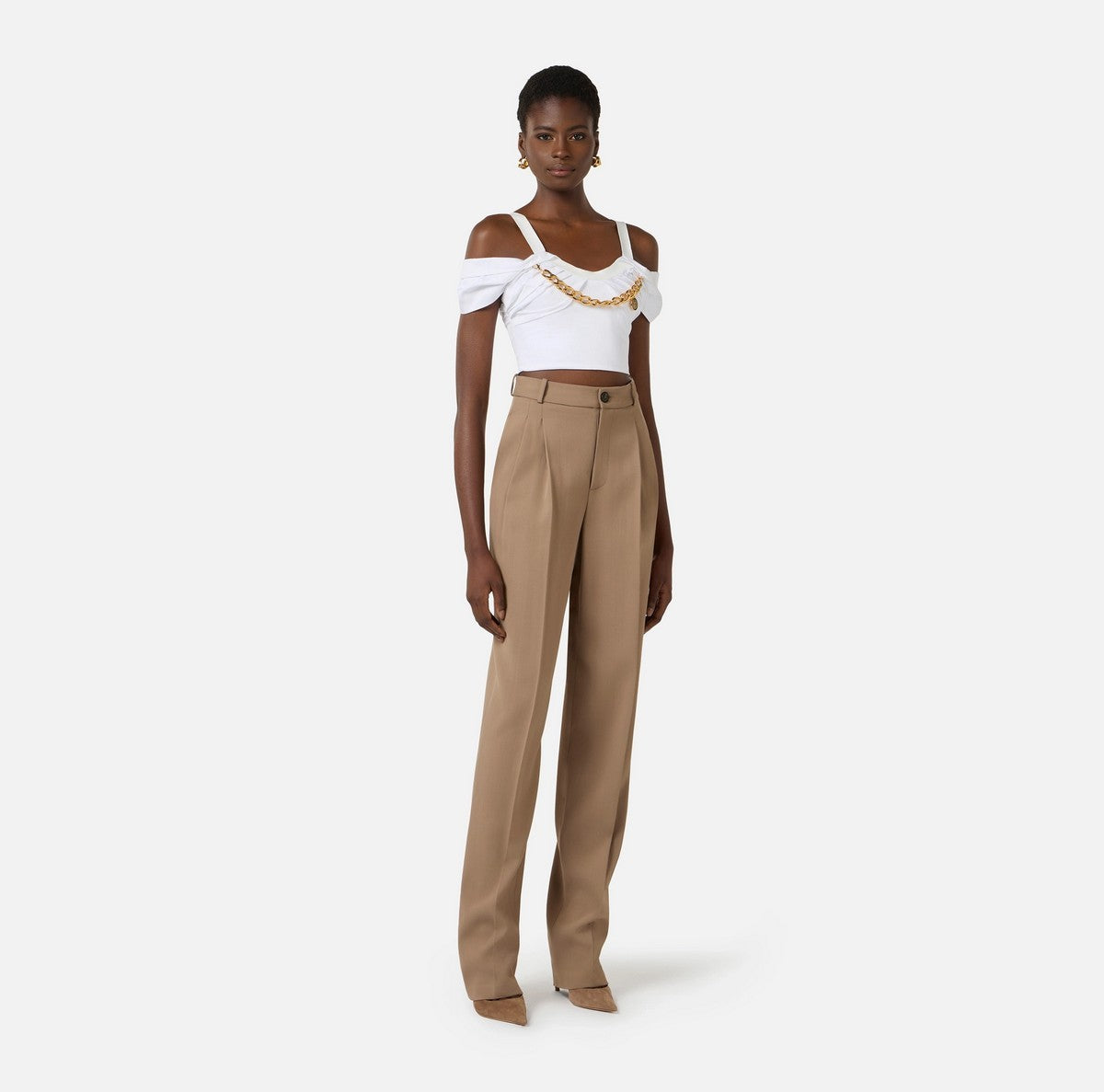 ELISABETTA FRANCHI Pantalone Donna  PA17661E2 229 ARGILLA