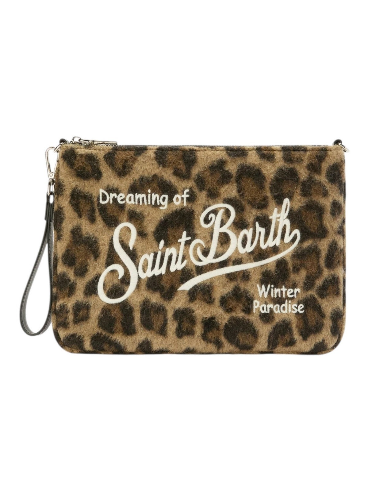 MC2 SAINT BARTH Pochette Donna  PARISIENNE FELT 00223I LEOPARD MIDI 18 EMB
