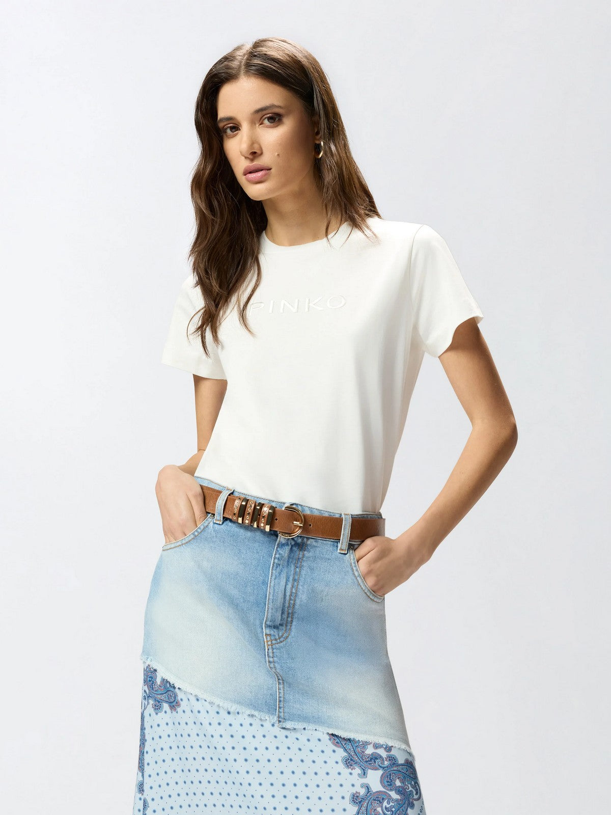 PINKO T-shirt Donna START T-SHIRT 101752-A339 Z05 BIANCO-BIANCANEVE
