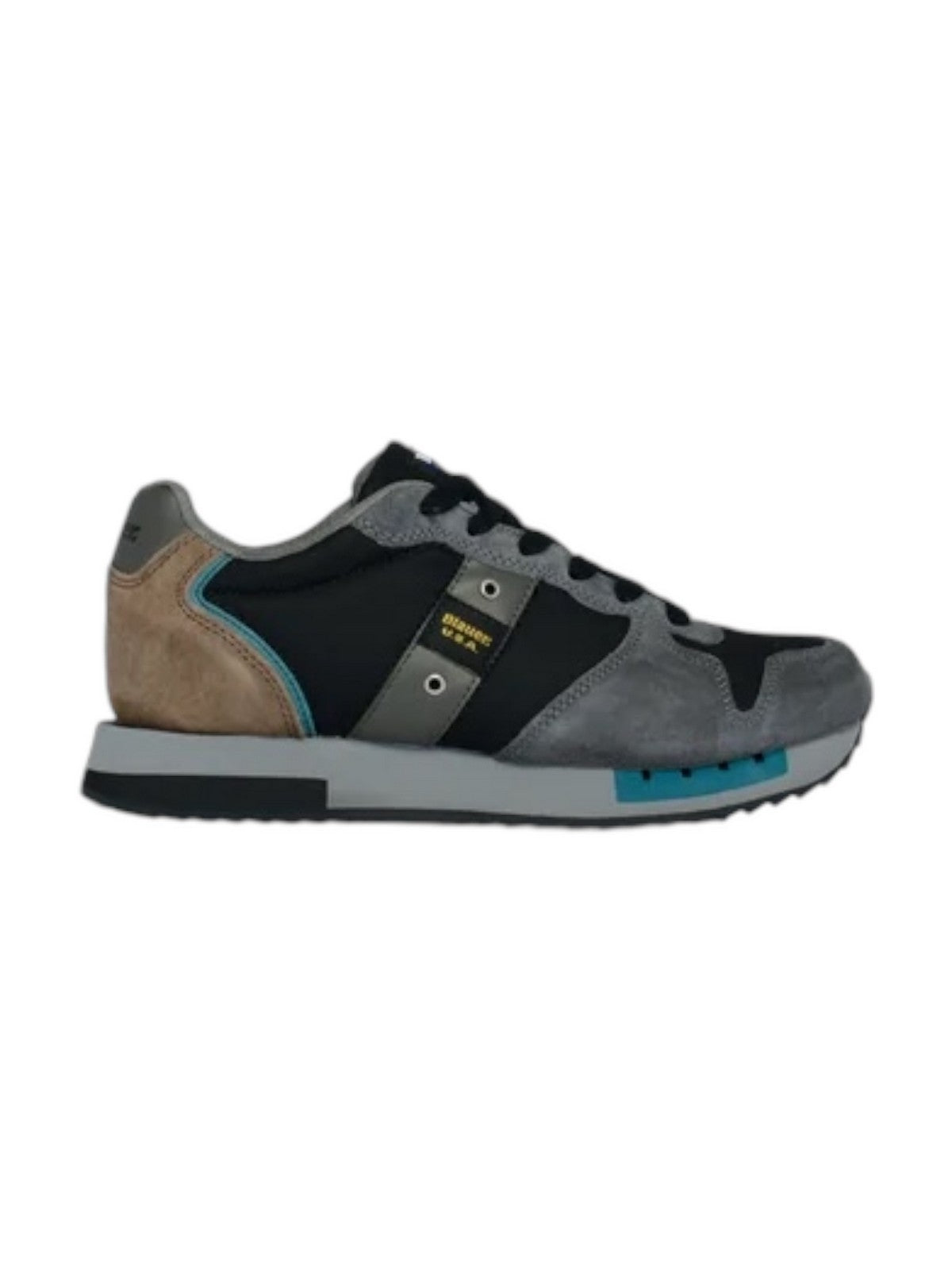 BLAUER Sneaker Uomo QUEENS F4QUEENS01/WAX DKG/MIL Grigio gioboutiqueweb