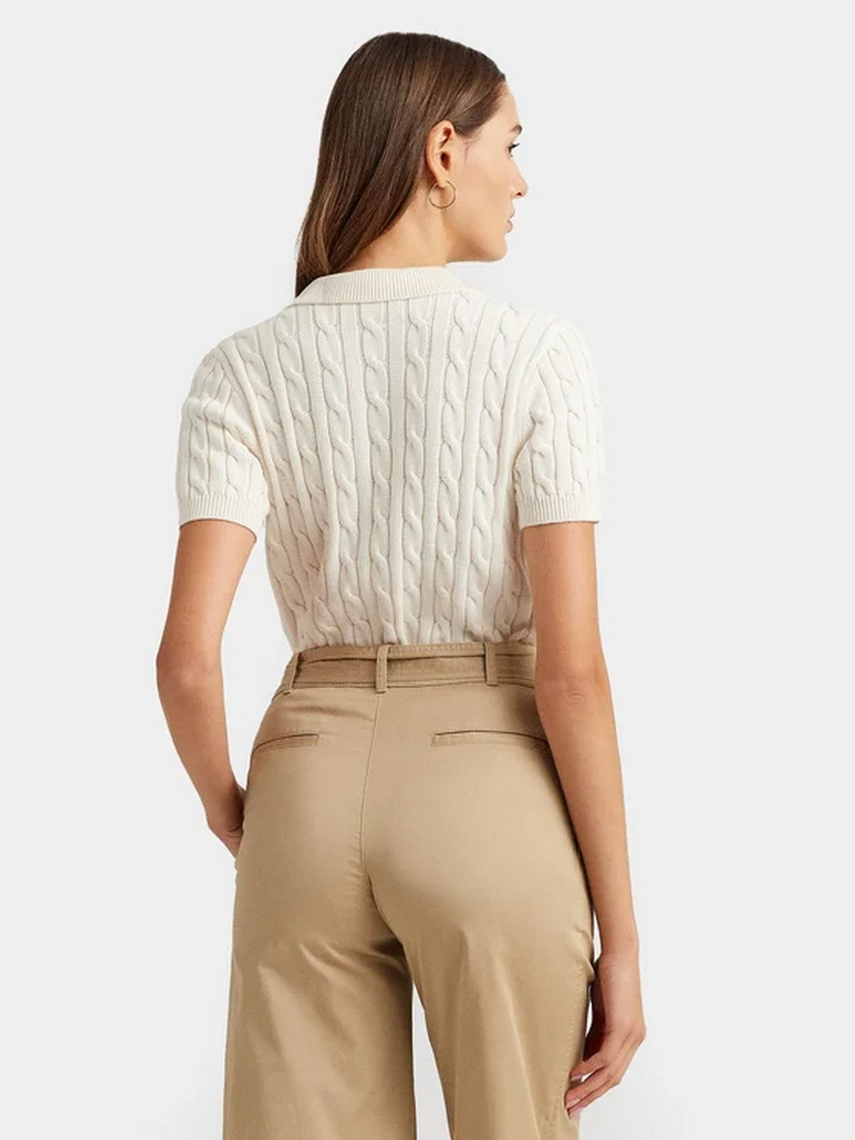 LAUREN RALPH LAUREN Polo Mujer NATRISSA-MANGA CORTA-PULLOVER 200932224 001 MASCARPONE CREMA