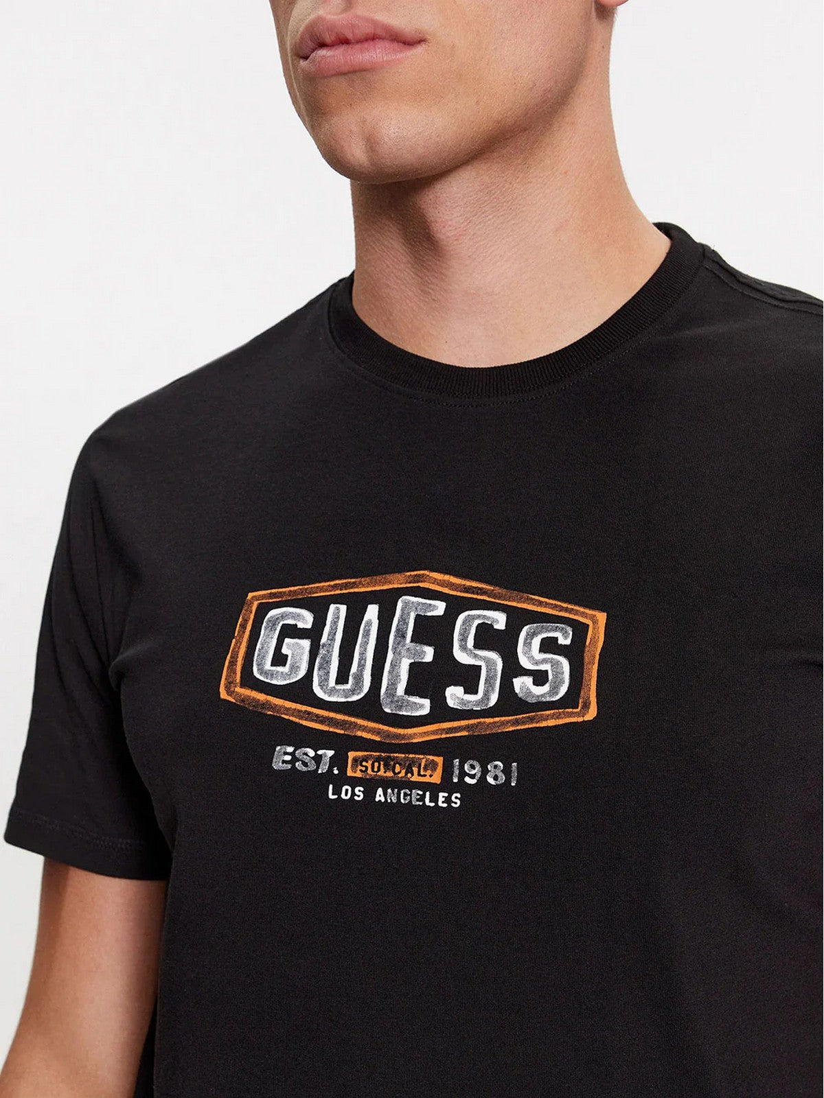 GUESS T-Shirt et Polo Homme SS CN GUESS BOX CRAC M4RI33 J1314 JBLK Noir