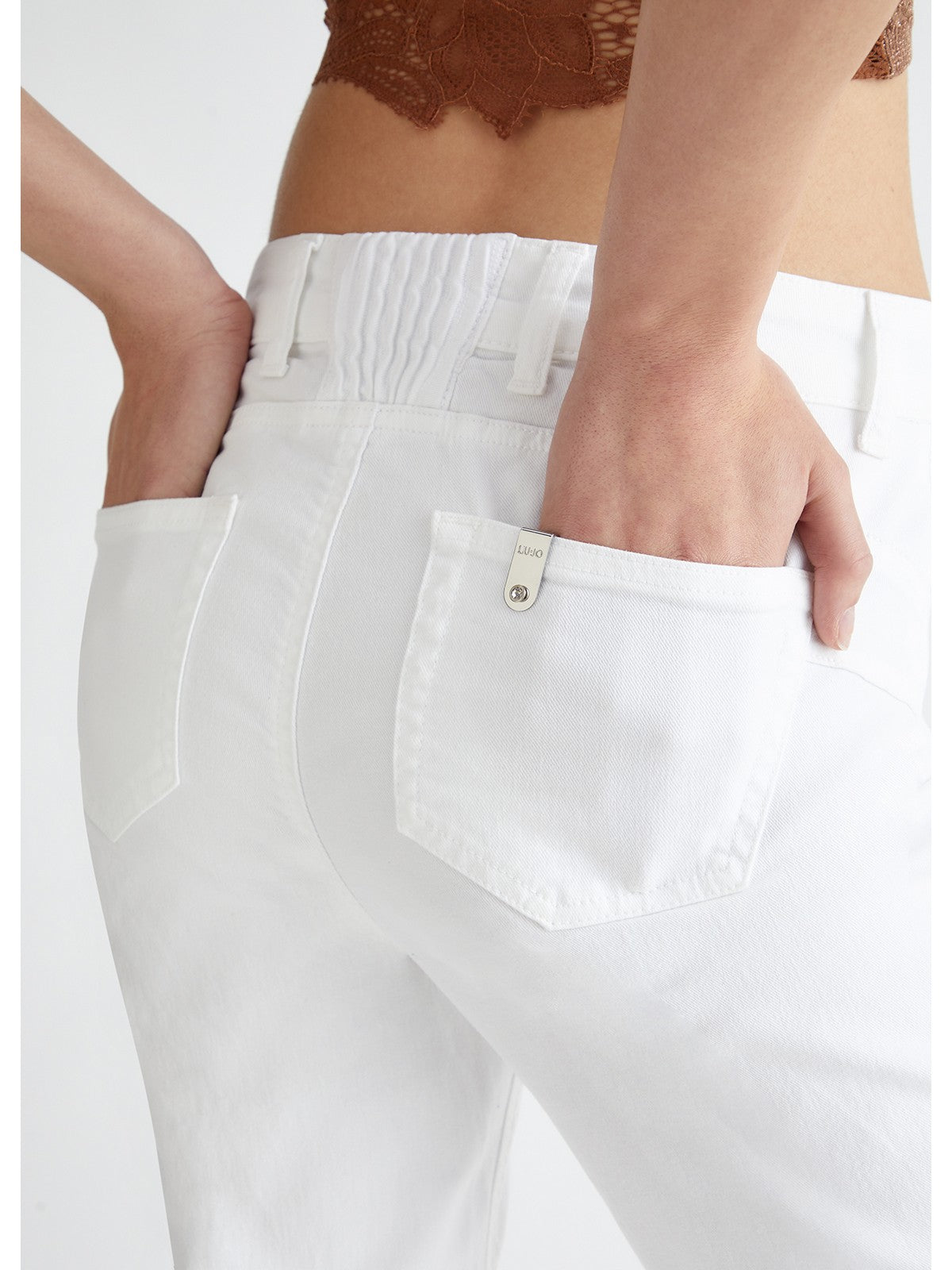 Liu Jo Blue Denim Mujer Pantalone UA4072TS047 11111 Blanco