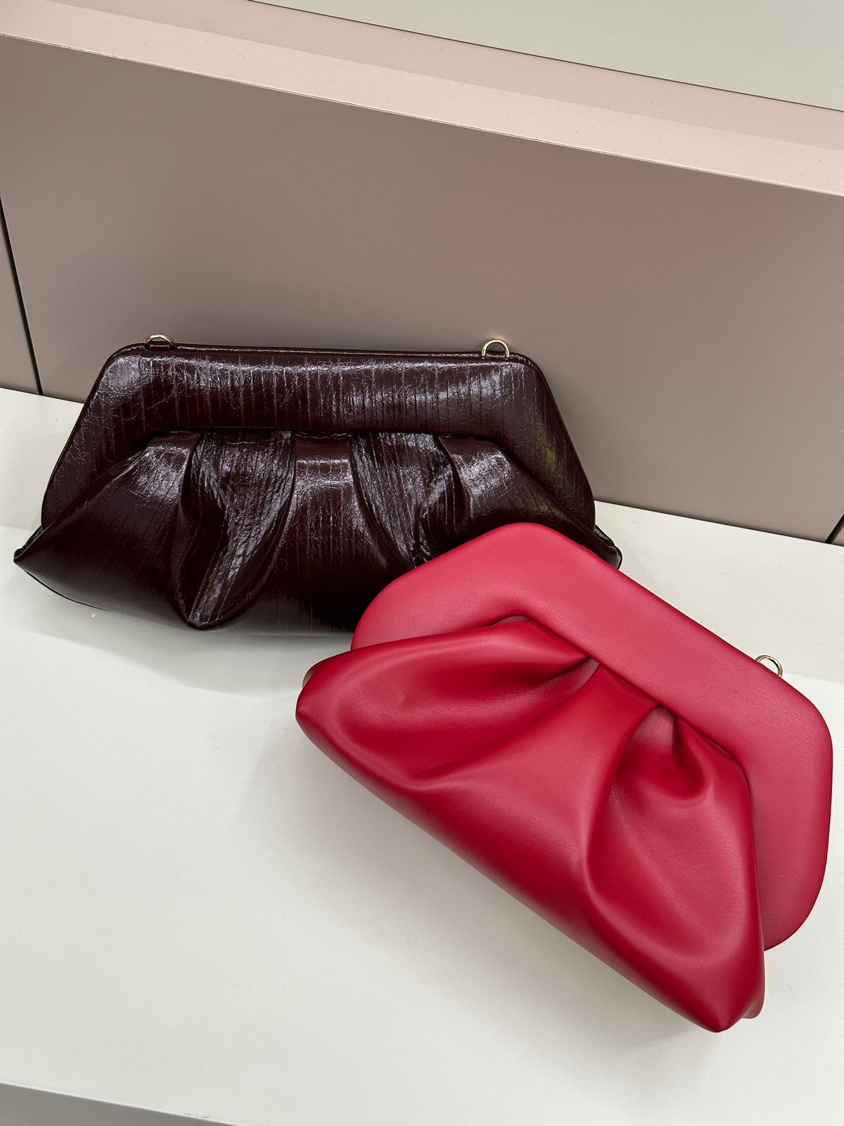 THEMOIRè Bios Medium vegan fabric bag red eco-friendly design 