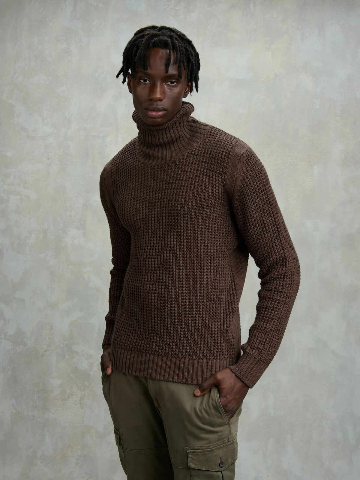 BLAUER Maglione dolcevita Uomo TROTTER 25WBLUM10064 007331 969 NERO OLIVA