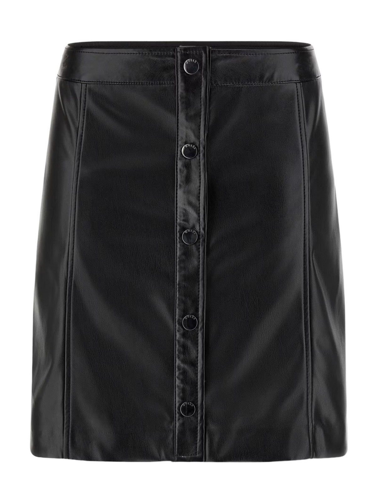 GUESS Gonna Donna CAROLA FAUX LEATHER MINI SKIRT W3YD65 WF8Q0 JBLK Nero