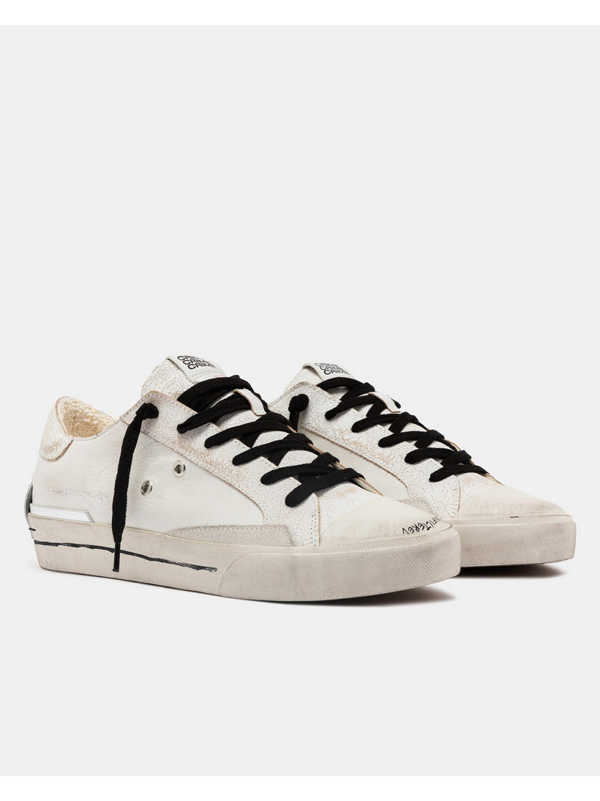 CRIME LONDON Sneaker Uomo RECUT LOW WORE YESTERDAY 14130PP7 10 WHITE