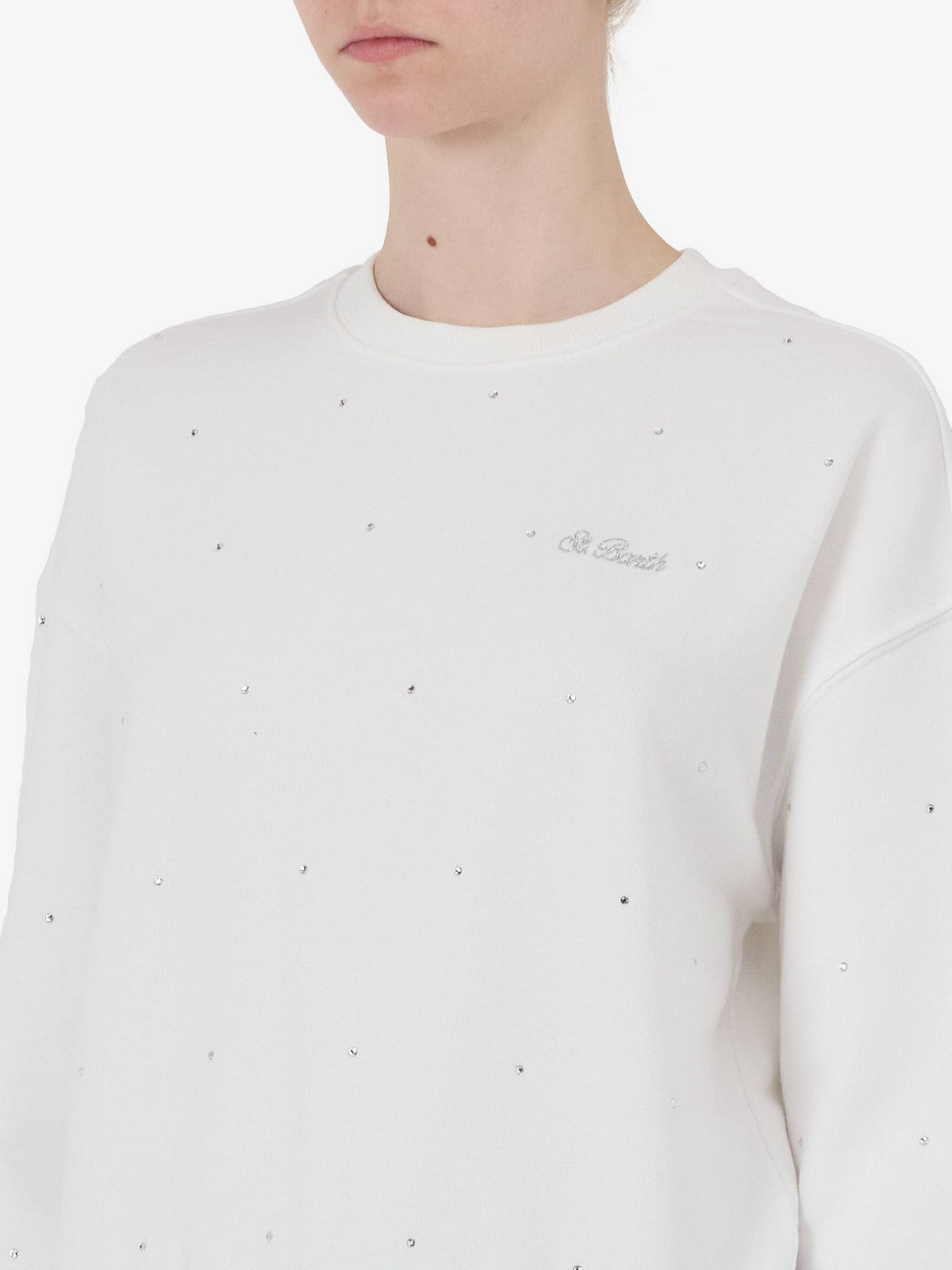 MC2 SAINT BARTH Felpa Donna  CASEY W 01096I SB 10 ALL OVER STRASS EMB