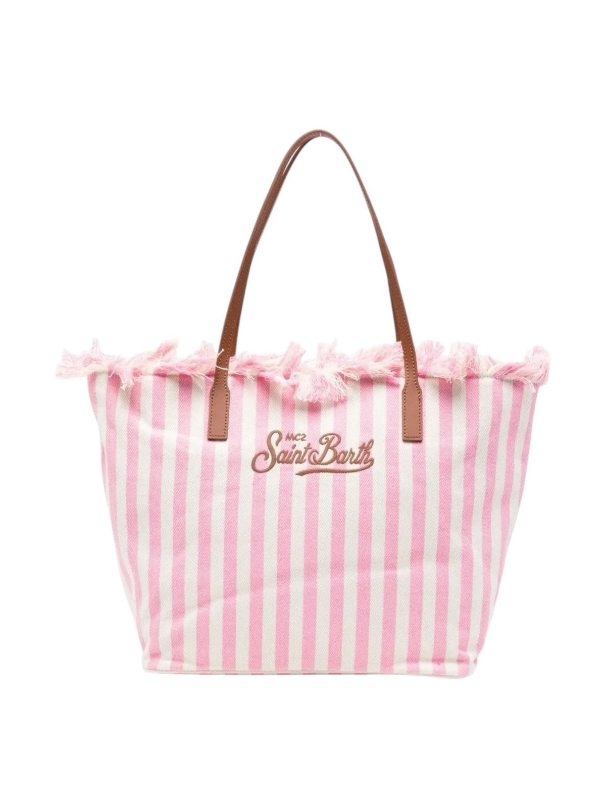 MC2 SAINT BARTH Borsa Donna  CITY BAG MID FRINGE 01764L HB STRIPES 21 EMB