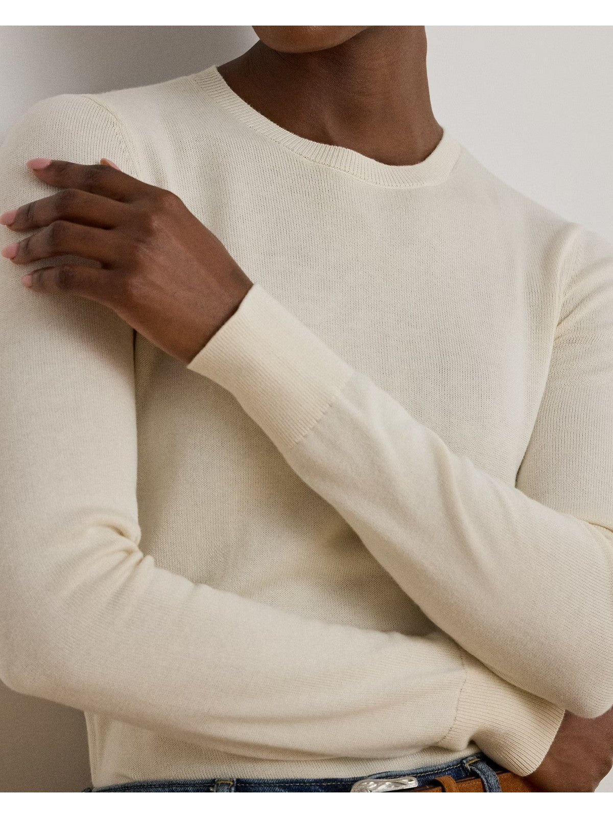 LAUREN RALPH LAUREN Maglia Donna SHAVONNE-LONG SLEEVE-PULLOVER 200919114 003 MASCARPONE CREAM