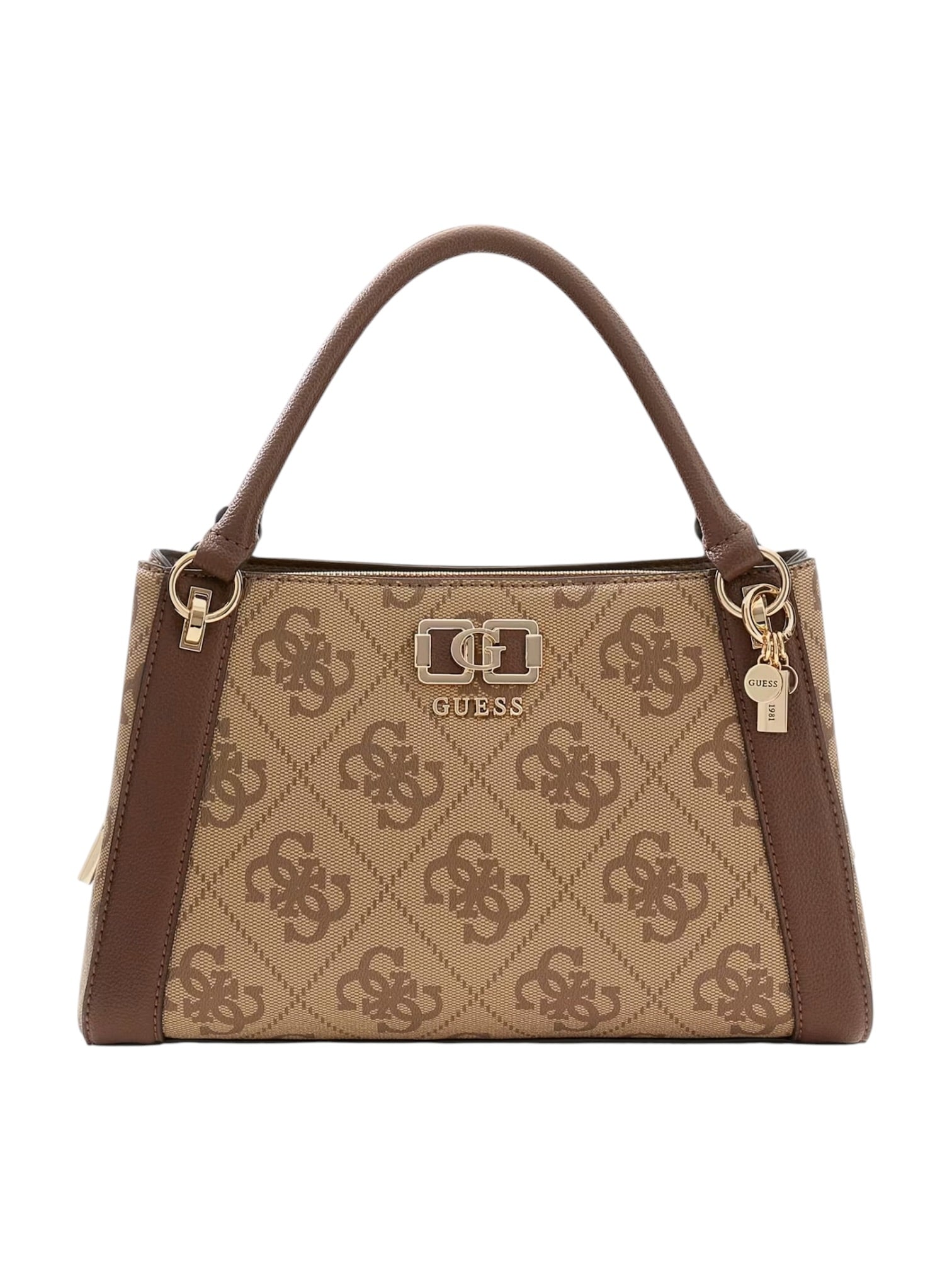 GUESS Borsa Donna KARNILLA LOGO GFRIEND SATHEL HWOS99 01060 LGW LATTE LOGO/BROWN