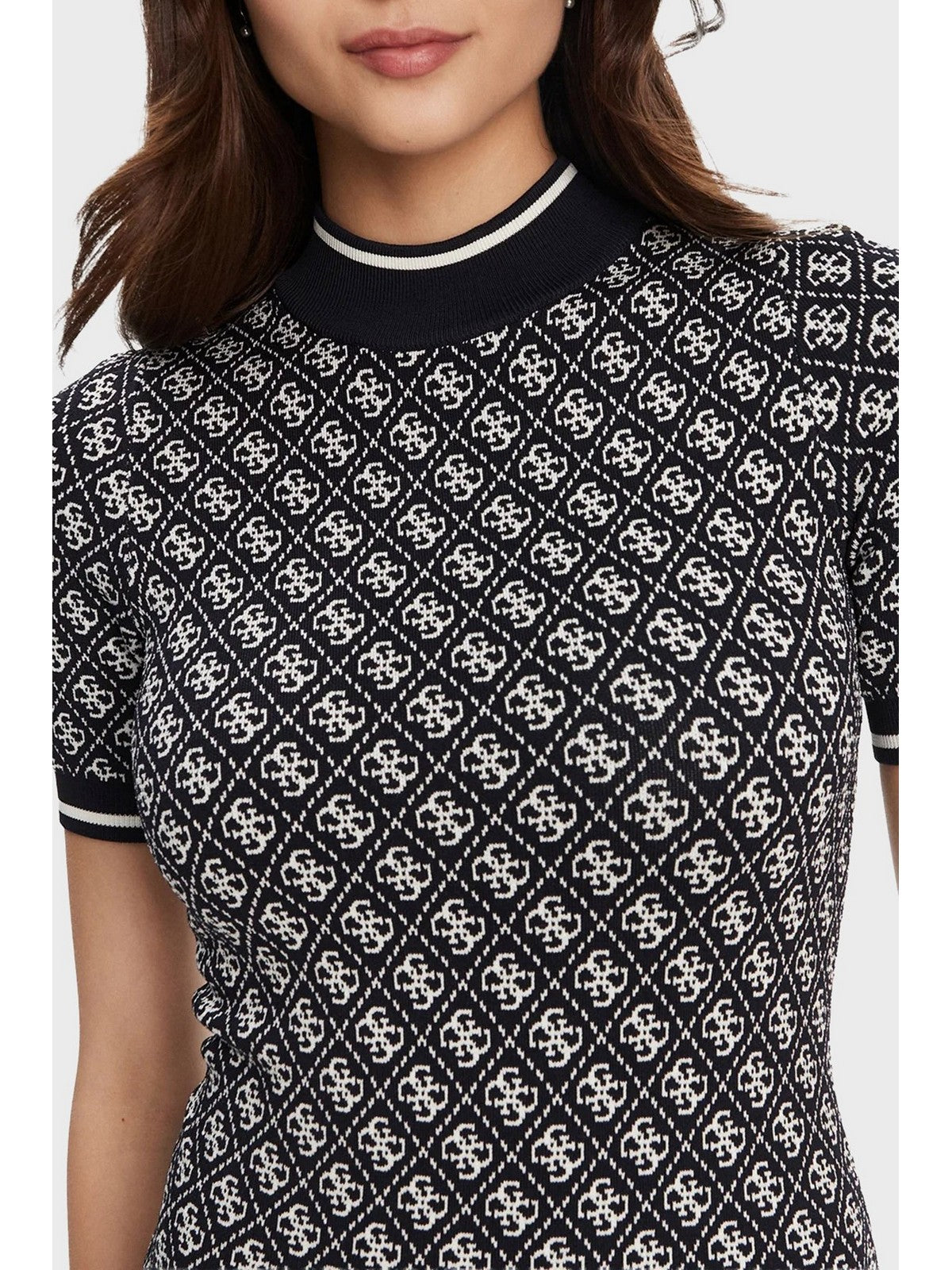 GUESS Abito Donna SS LISE 4G LOGO SWTR DRESS W3YK39 Z37K0 FBCF SMART BLUE AND CREAM