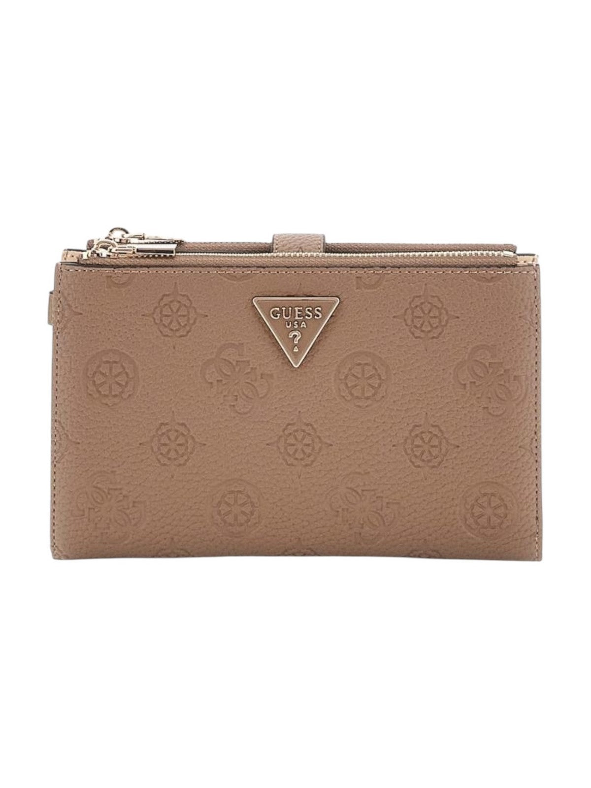 GUESS Portafoglio Donna CRESIDIA II SLG DBL ZIP ORGNZR SWPD98 88157 DKO DARK TAUPE LOGO