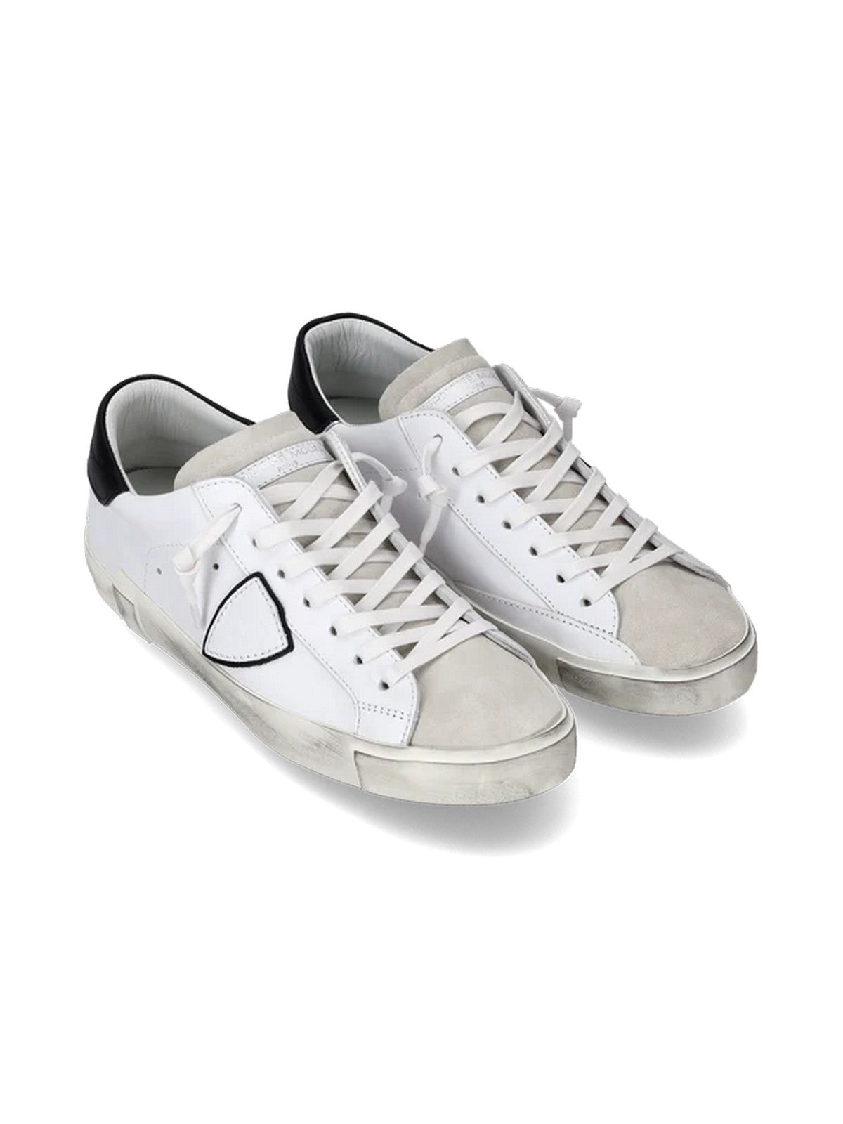 PHILIPPE MODEL Sneaker Uomo Prsx Low Man PRLU 1011 BASIC_BLANC NOIR