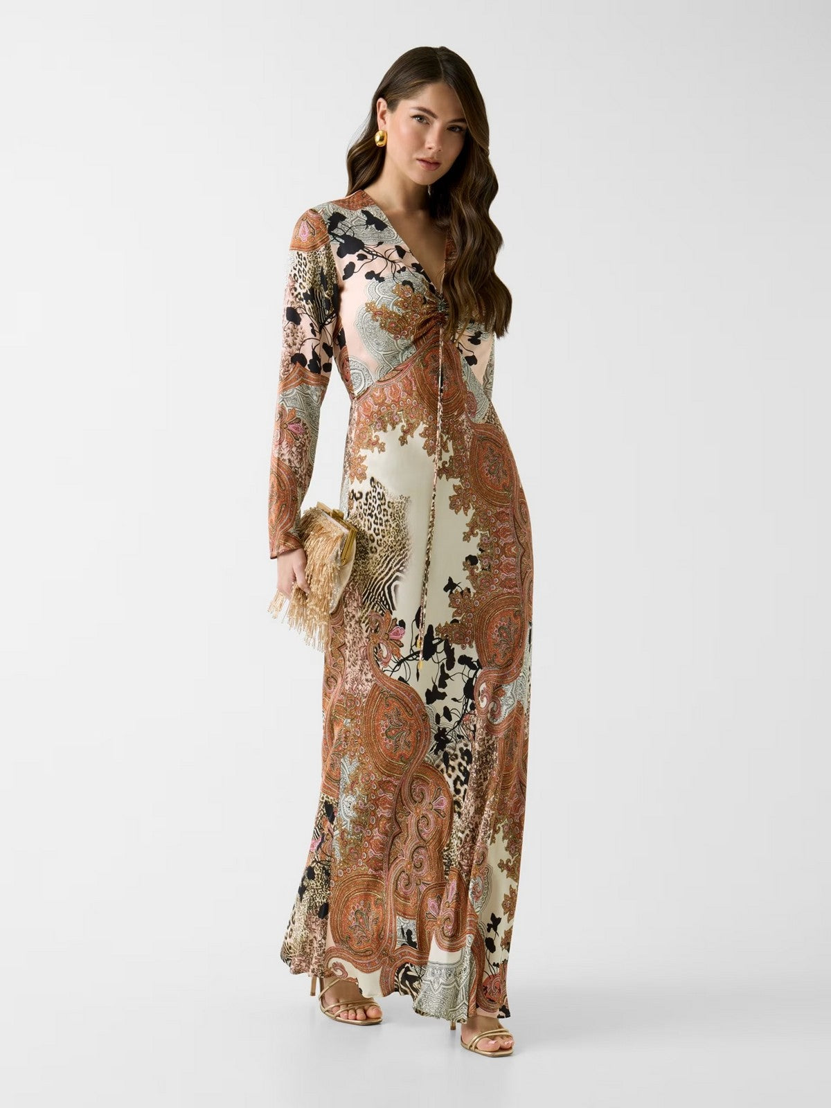 MARCIANO Abito Donna GWENDA LS V NECK DRESS G6GK12 W1780 PMG1 WILD ESSENCE PRINT