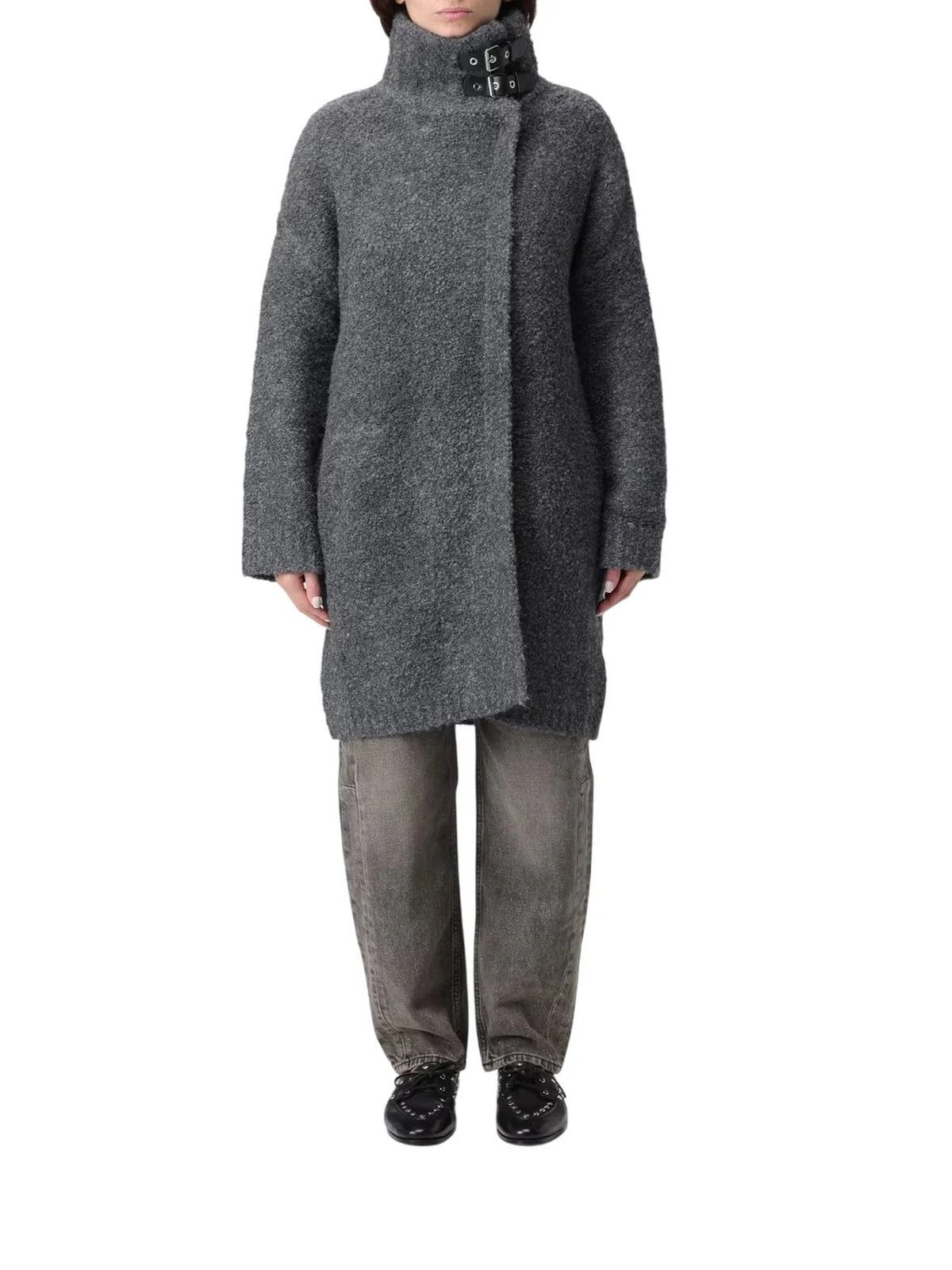 LIU JO WHITE Cappotto Donna  MF5441MA50P 02050 GRIGIO MD.MELANGE