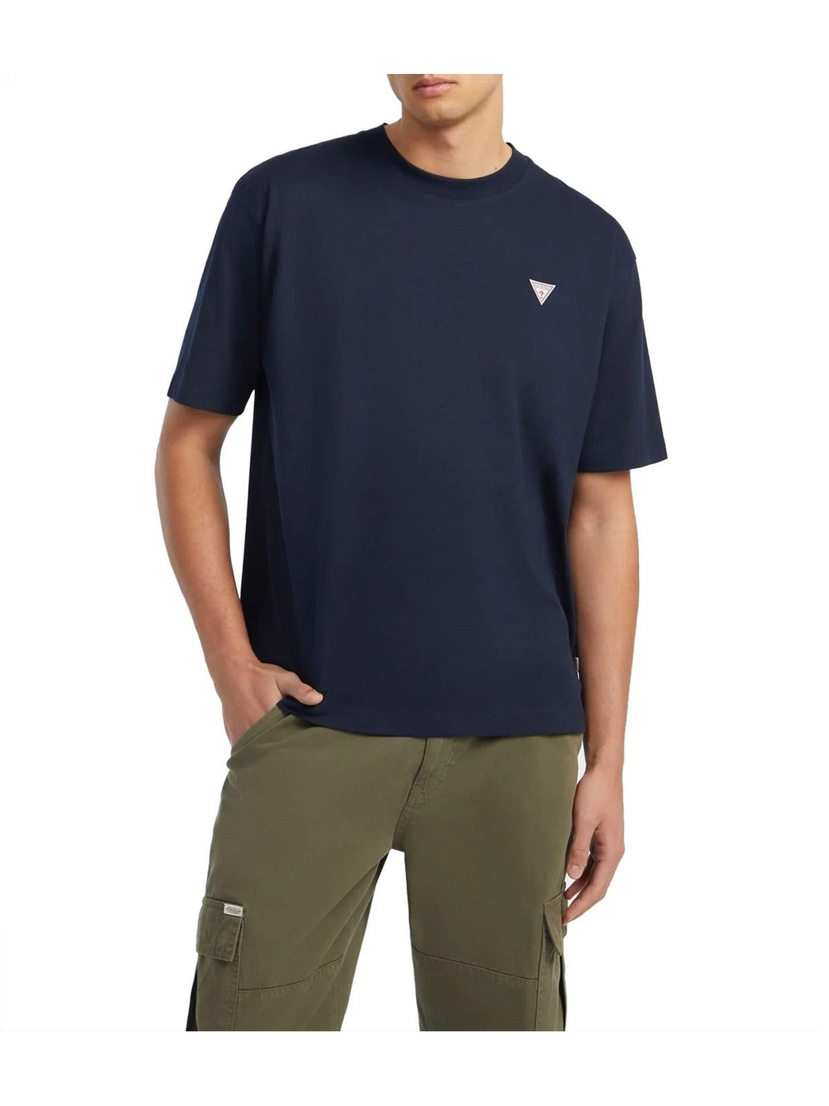 GUESS T-shirt Uomo GJ SS CN OS MINI TRIANGLE TEE M4YI46 K8FQ4 A71W DARING OCEAN gioboutiqueweb