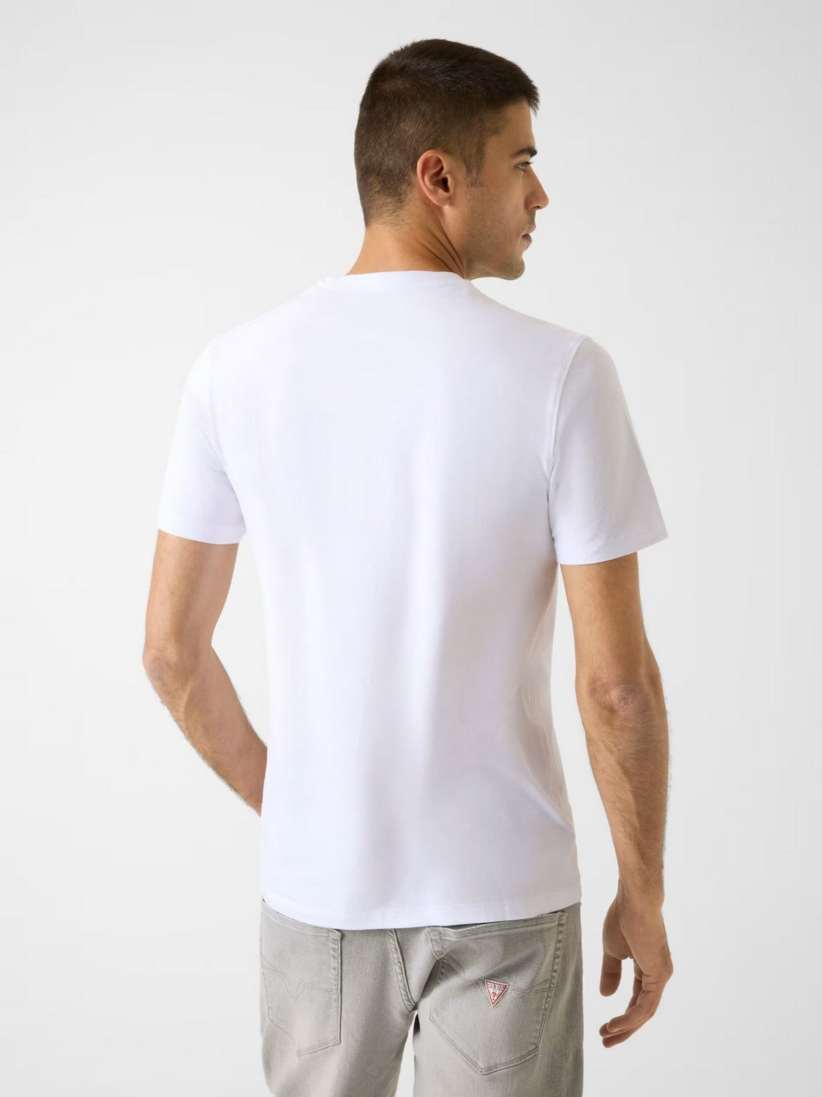 GUESS T-shirt Uomo SS CN LOGO BOX TEE M6RI17 J1314 G011 PURE WHITE