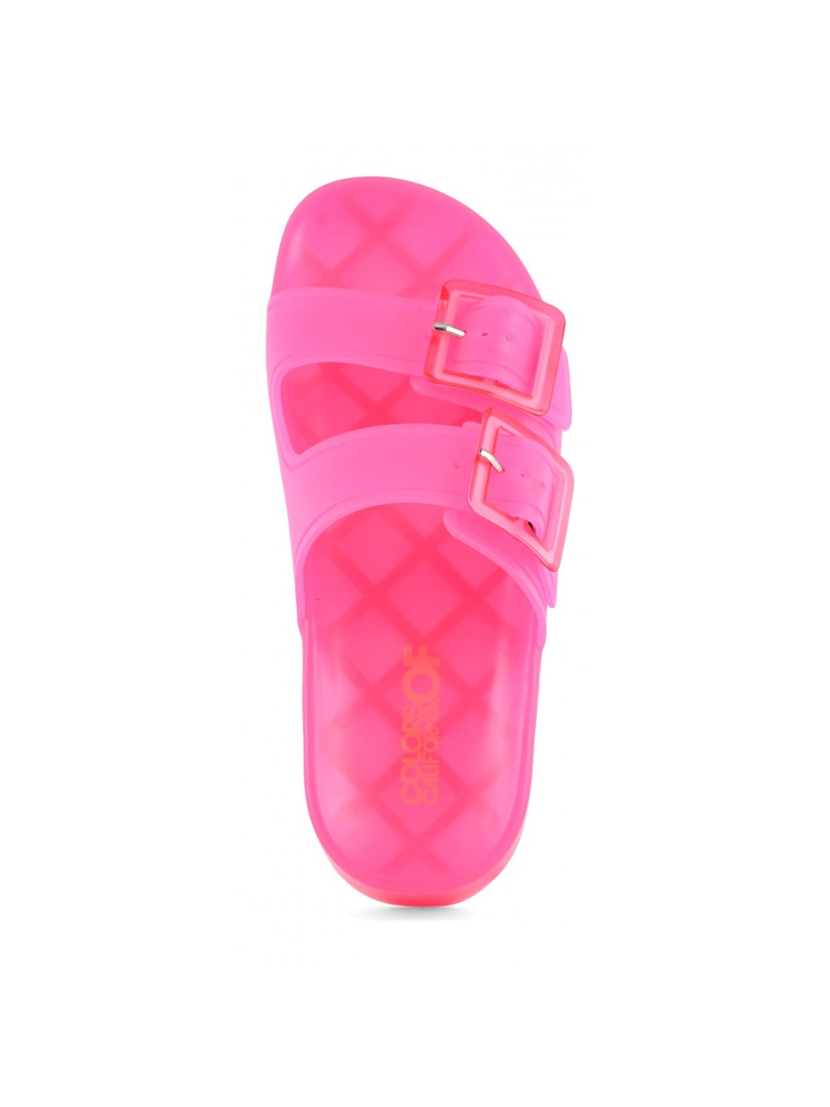 Farben der kalifornischen Ciabatta -Frau High Jelly Sandal 2 Schnallen HC.Chj402 Fux Rosa