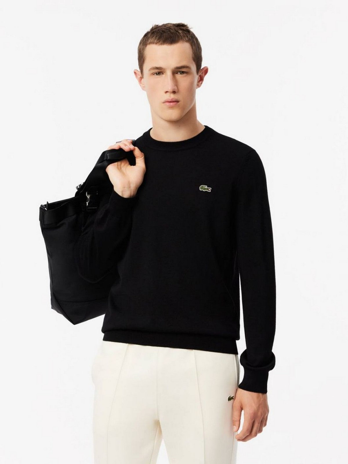 Suéter de hombres lacoste ah3225 031 negro