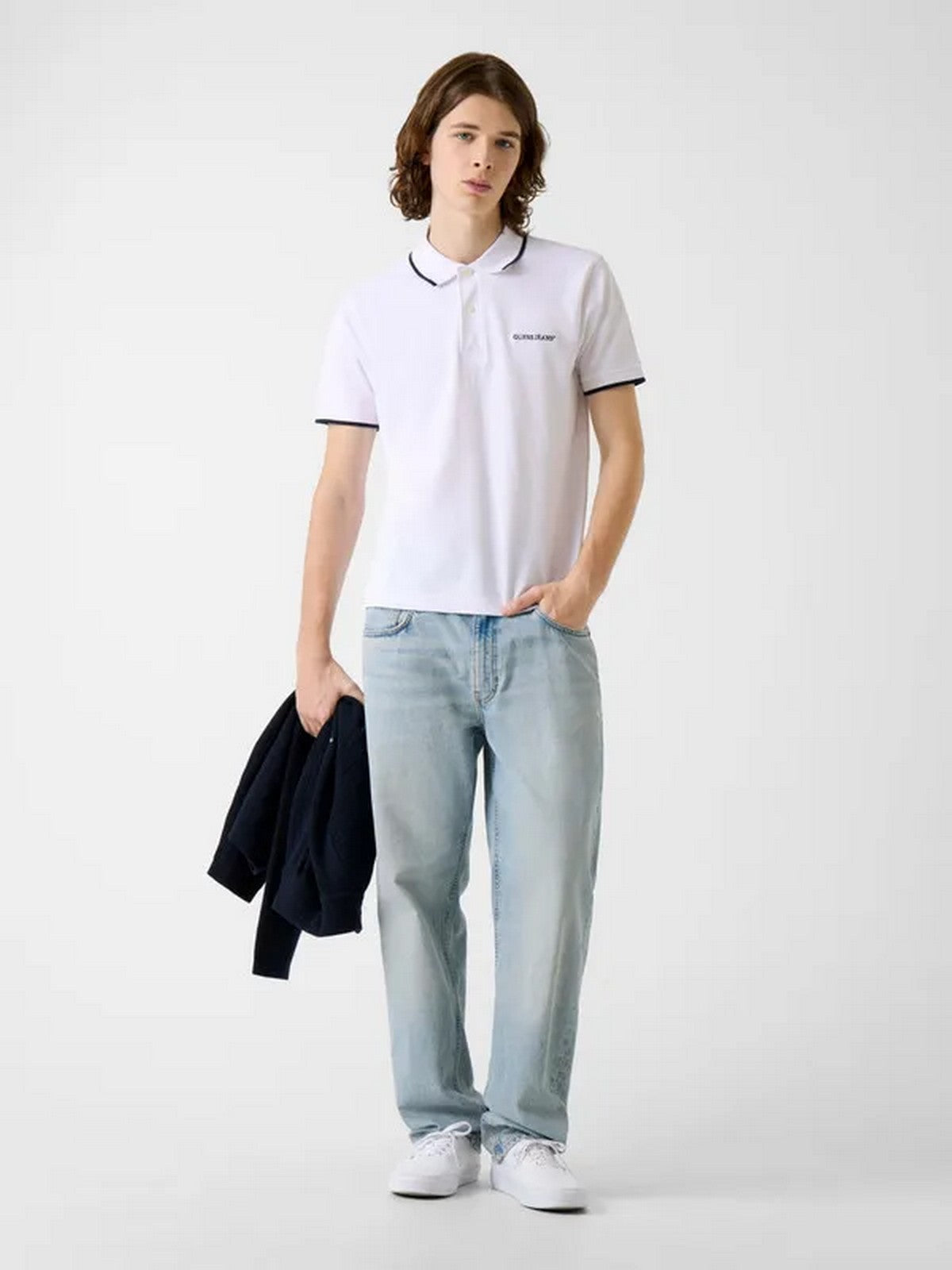 GUESS Polo Uomo GJ REG EMBRO SS POLO TIPPING M6RP24 KCJV1 SM0Q PURE WHITE DARING OC