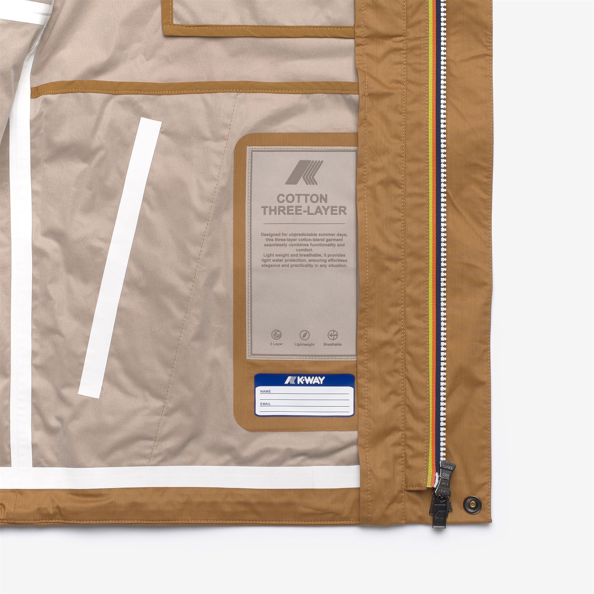 K-WAY Giubbino Uomo JACKO COTTON 3LAYERS K21344W V04 Brown Bistre