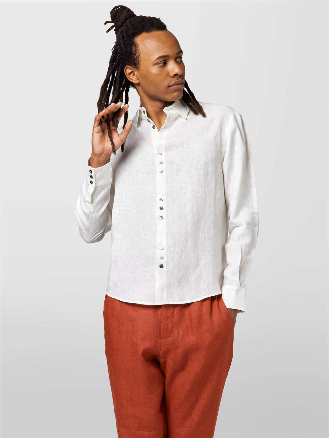 ALPHA STUDIO Camicia Uomo  AU-5370L 1003 LATTE