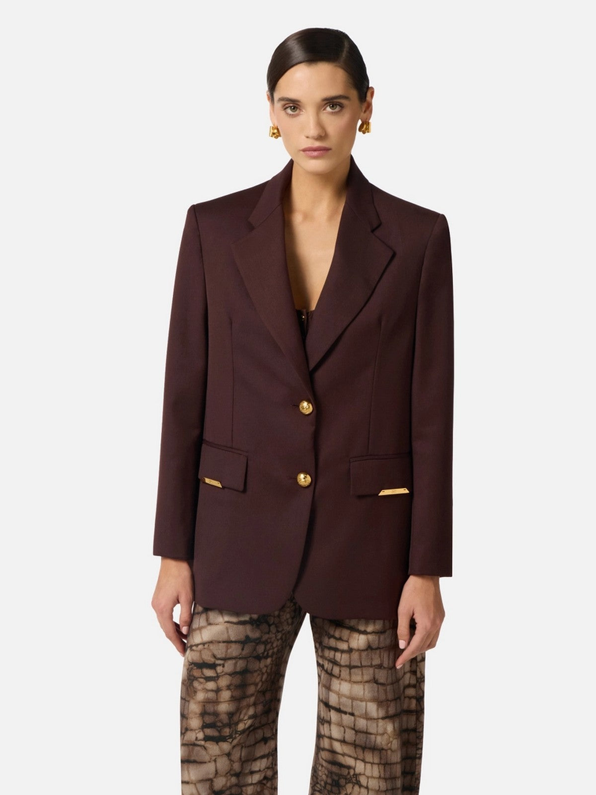 ELISABETTA FRANCHI Giacca Donna  GI23962E2 644 CACAO