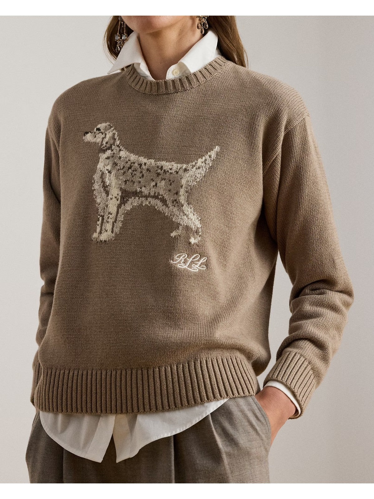 LAUREN RALPH LAUREN Maglione Donna RIEDNEE-LONG SLEEVE-PULLOVER 200979654 001 ADIRONDACK HEATHER MULTI